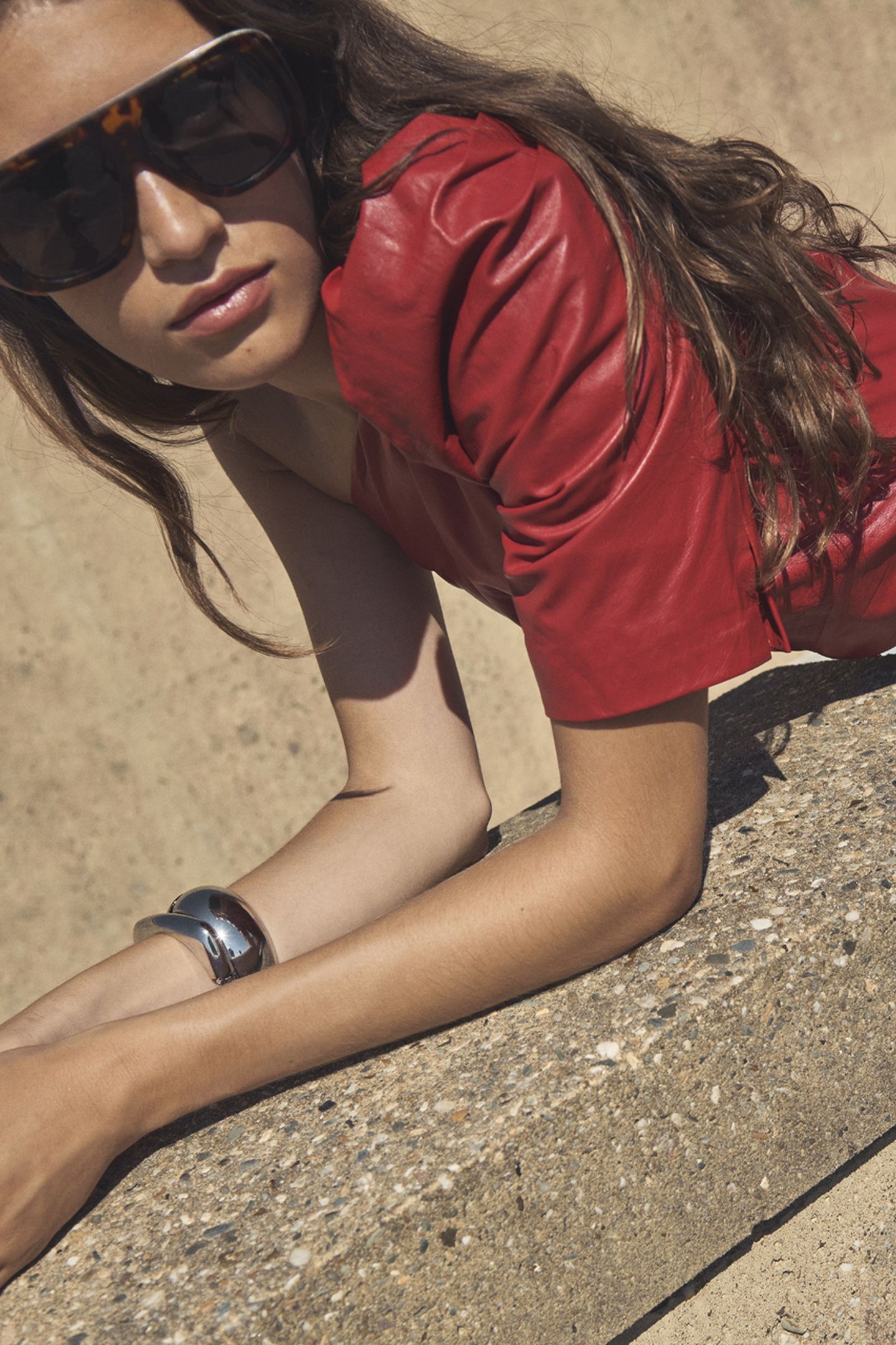 GLEN DRAPEY LEATHER DRESS GLAZED CHERRY 7