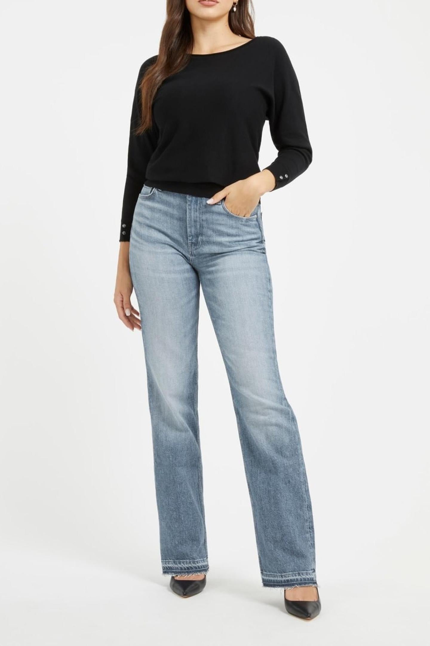 ADELE BAT SLEEVE SWT JET BLACK A996 3