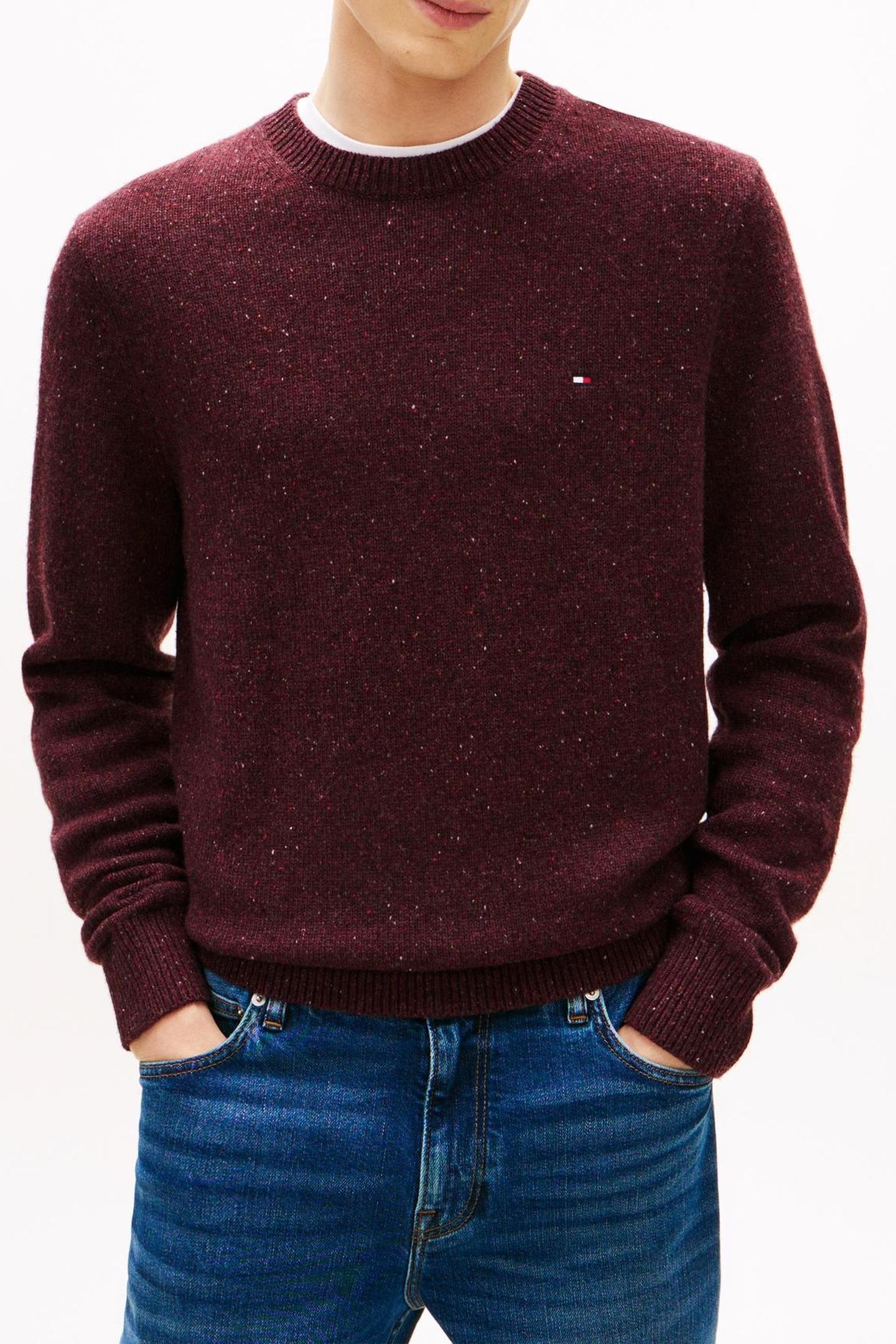 LAMBSWOOL BLEND DONE DEEP BURGUNDY HEATHER 3