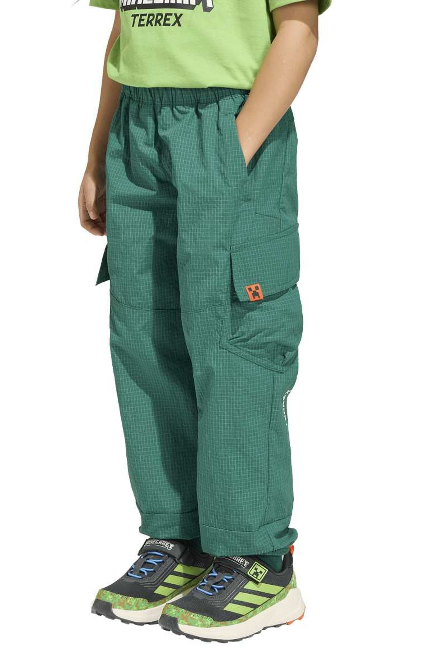 KIDS MINECRAFT TERREX CLIMA365 CARGO PANTS COLLEGIATE GREEN 1