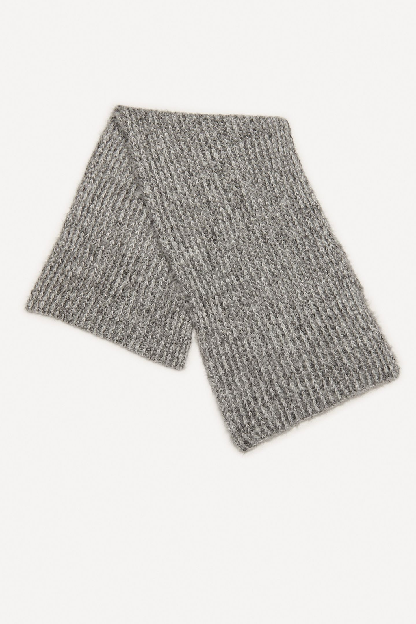 KNITTED SCARF GRIS 4