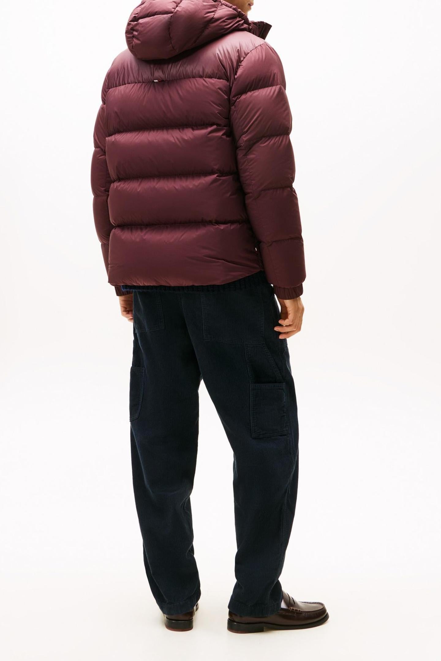 MIX DOWN HOODED PUFFER DEEP BURGUNDY 3