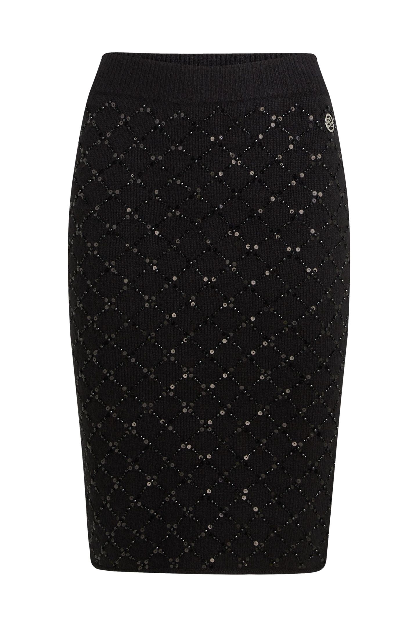 EMBELLISHED KNIT SKIRT BLACK 4