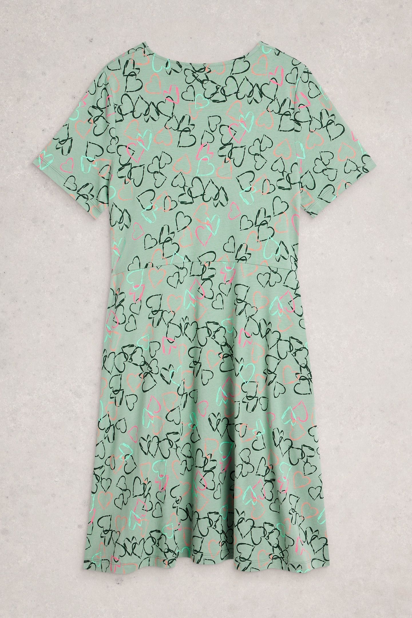 GRACIE JERSEY DRESS GREEN MULTI 2