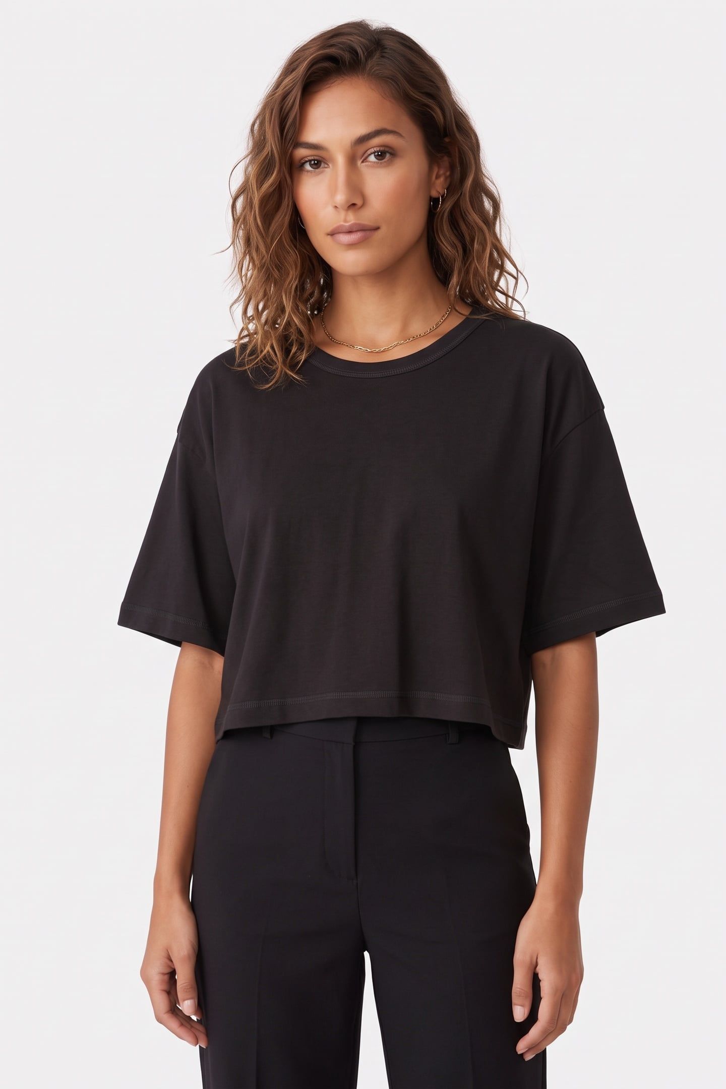 REEBA CROP T-SHIRT BLACK 1