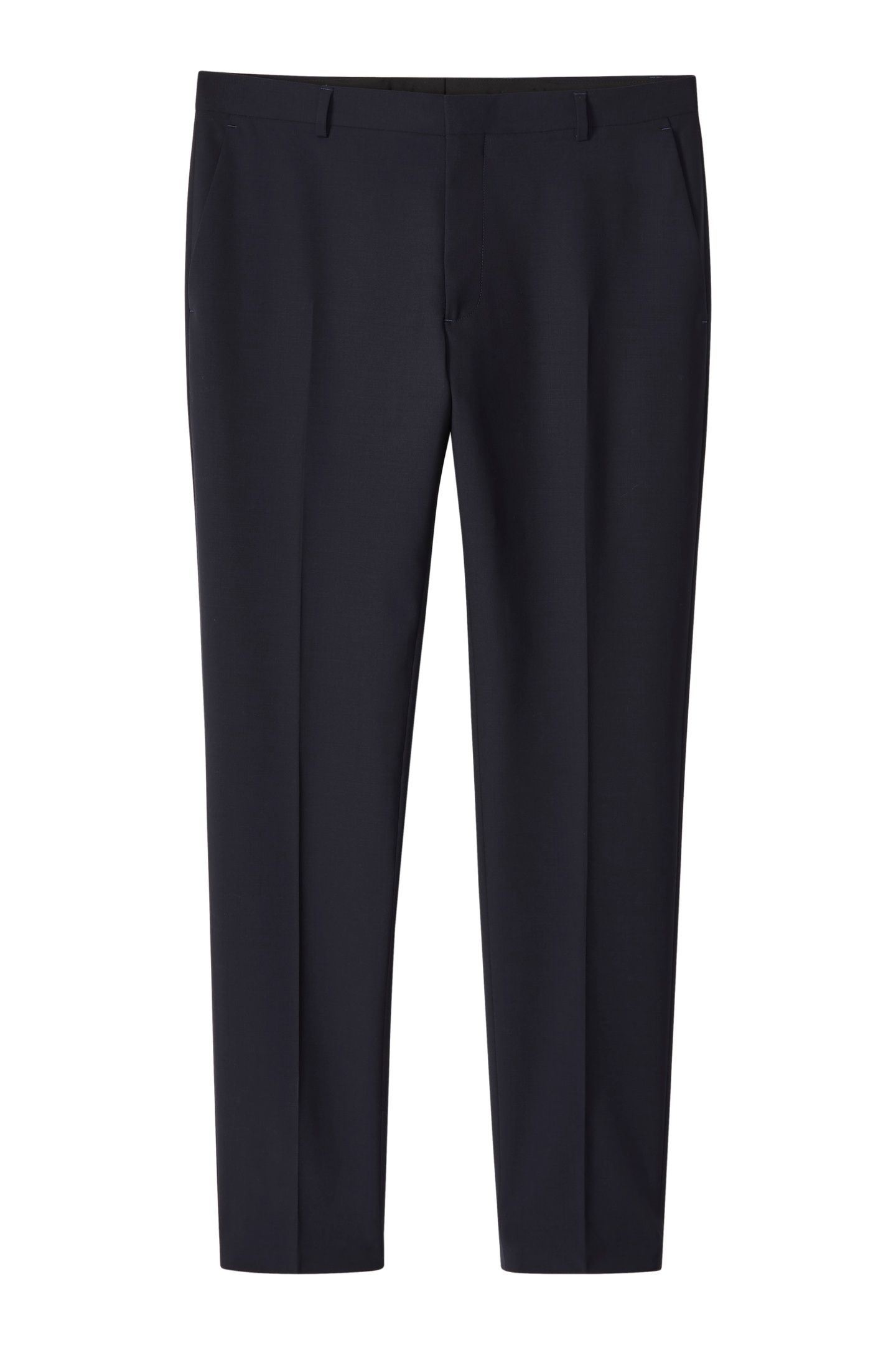 ITALIAN WOOL BLEND TROUSERS DARK SAPPHIRE 4