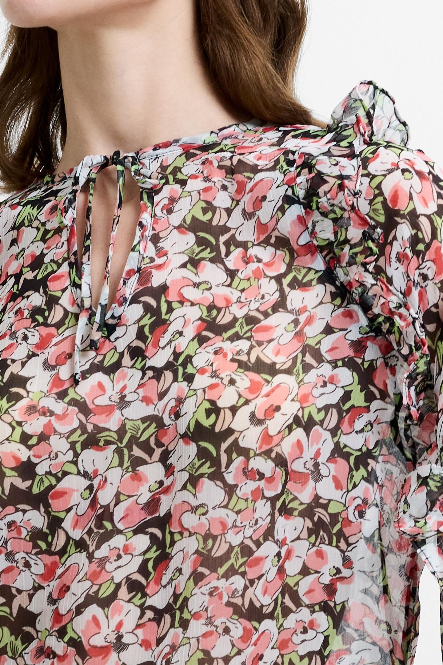 MOLLY EMINA RUFFLE SLV TOP MULTI 4