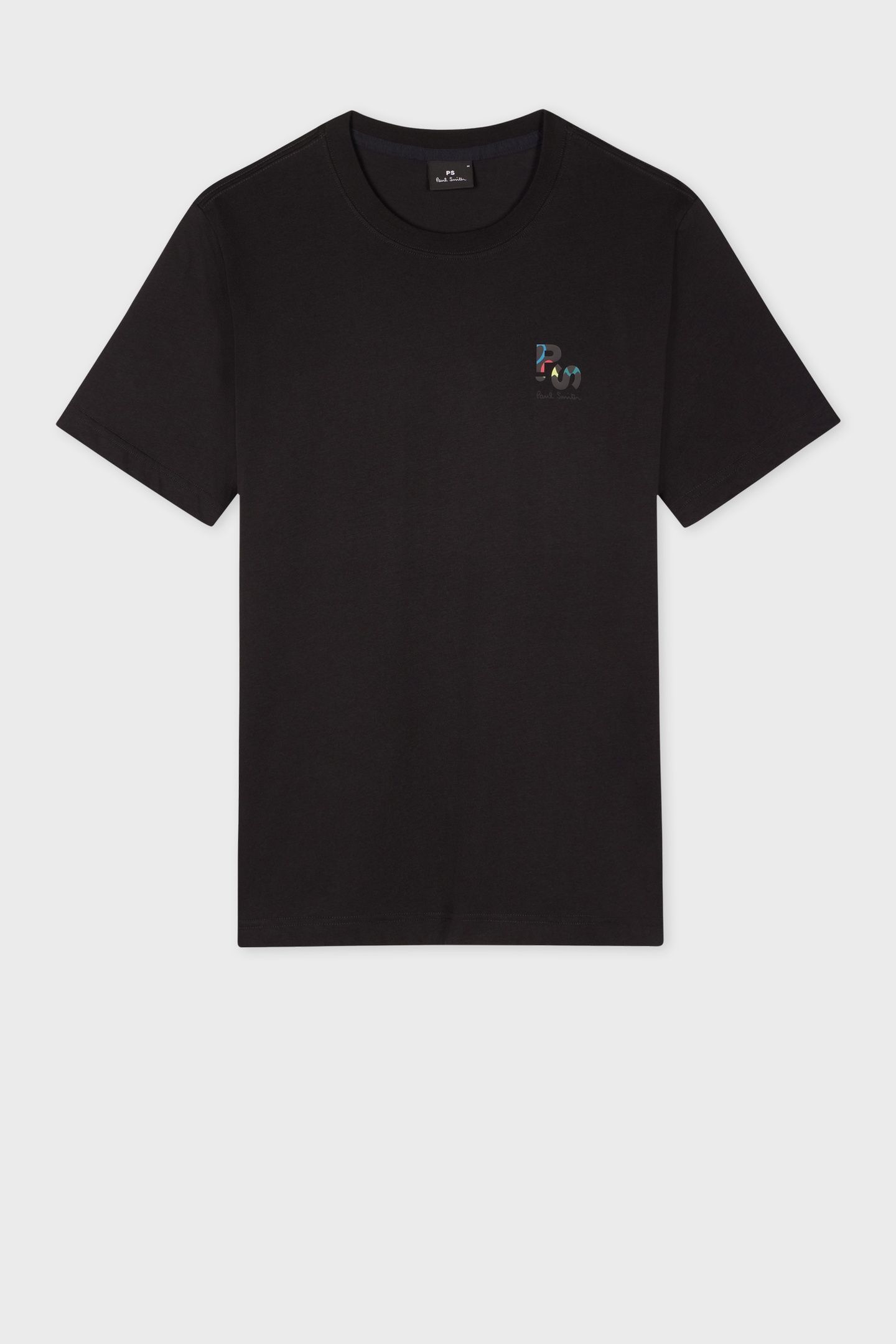MENS REG FIT T SHIRT PS LOGO BREAST BLACK 1