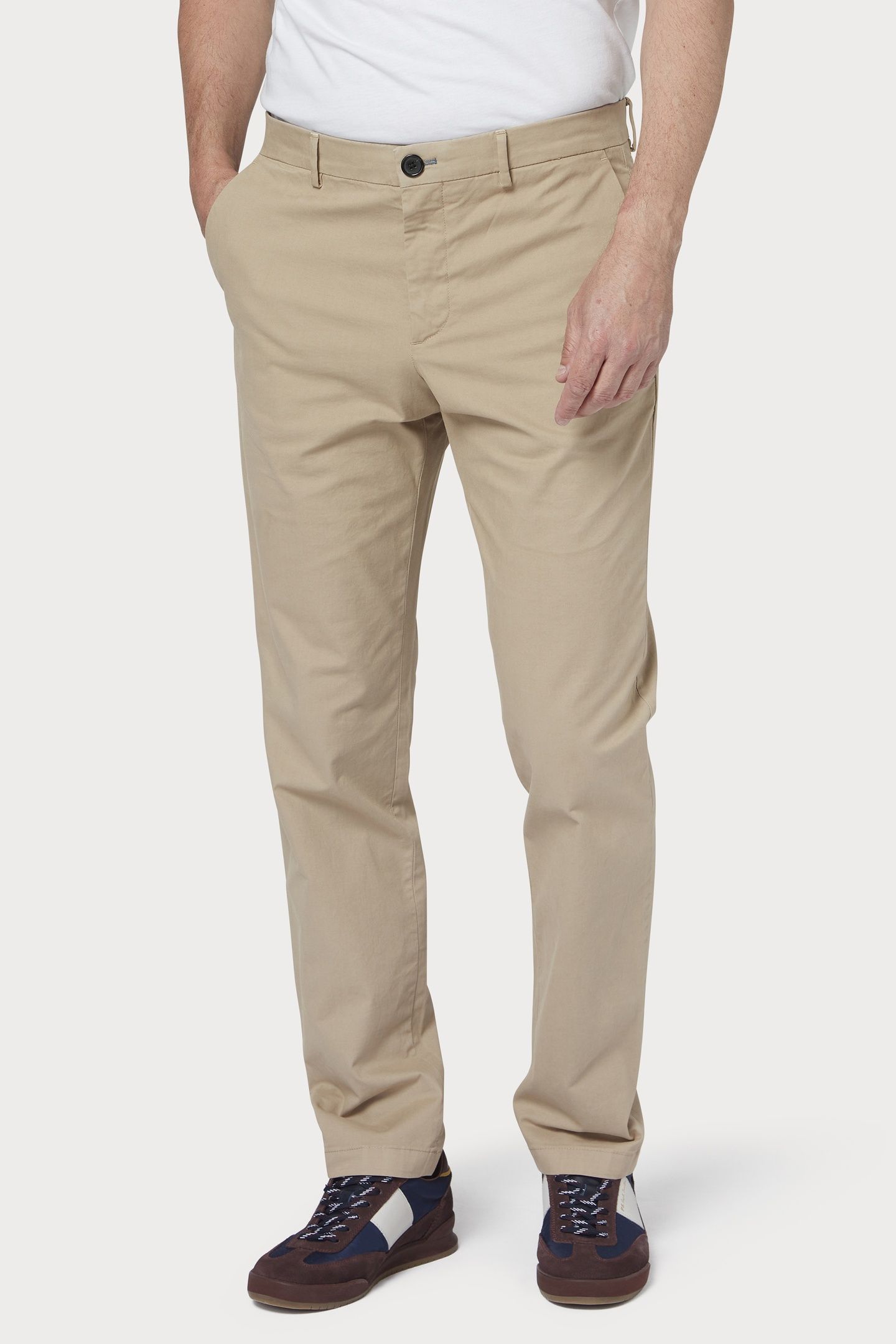MENS MID FIT CLEAN CHINO BS ZEBRA LIGHT BEIGE 1