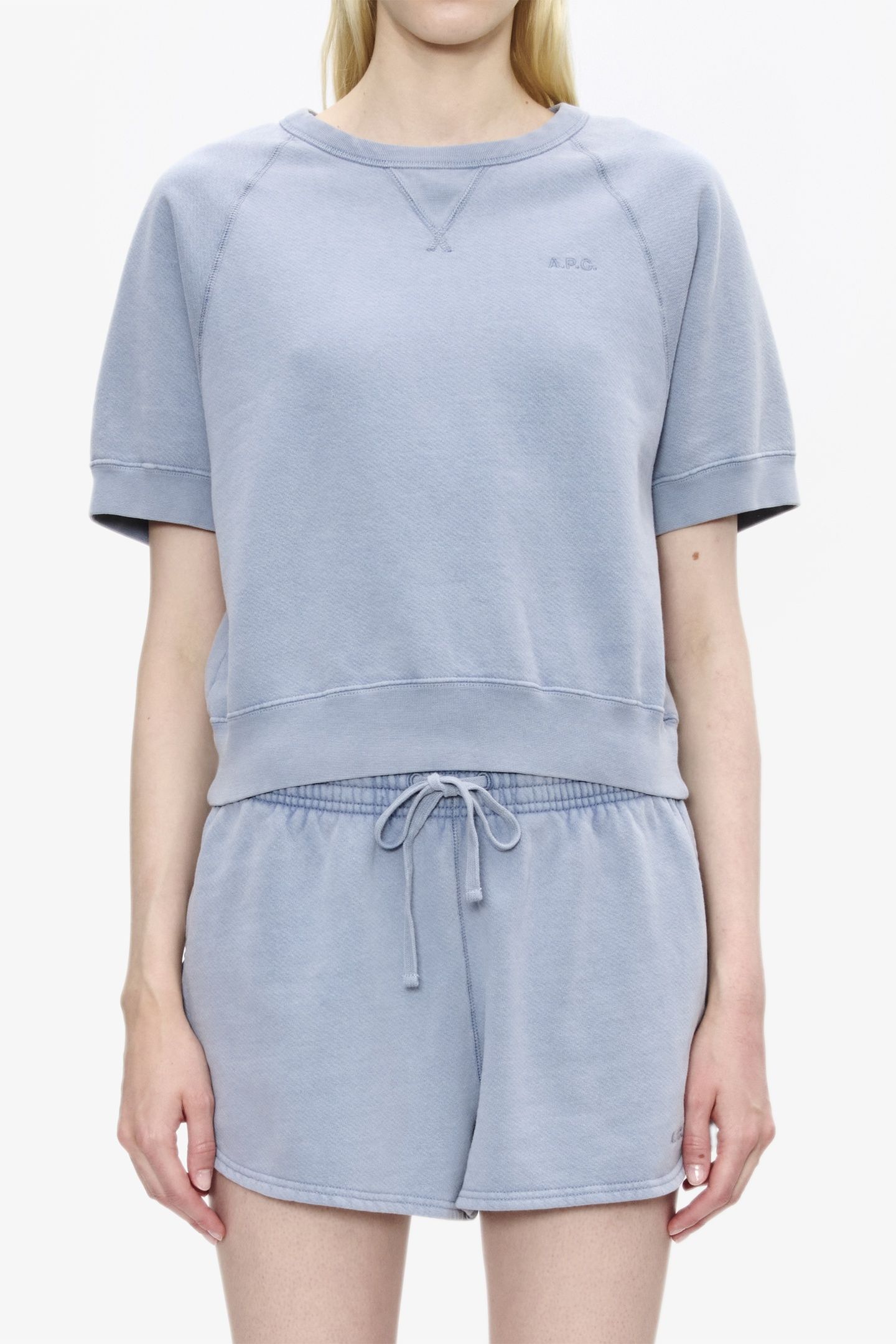 SWEATSHIRT SHORT SLEEVE LIGHT BLUE 1