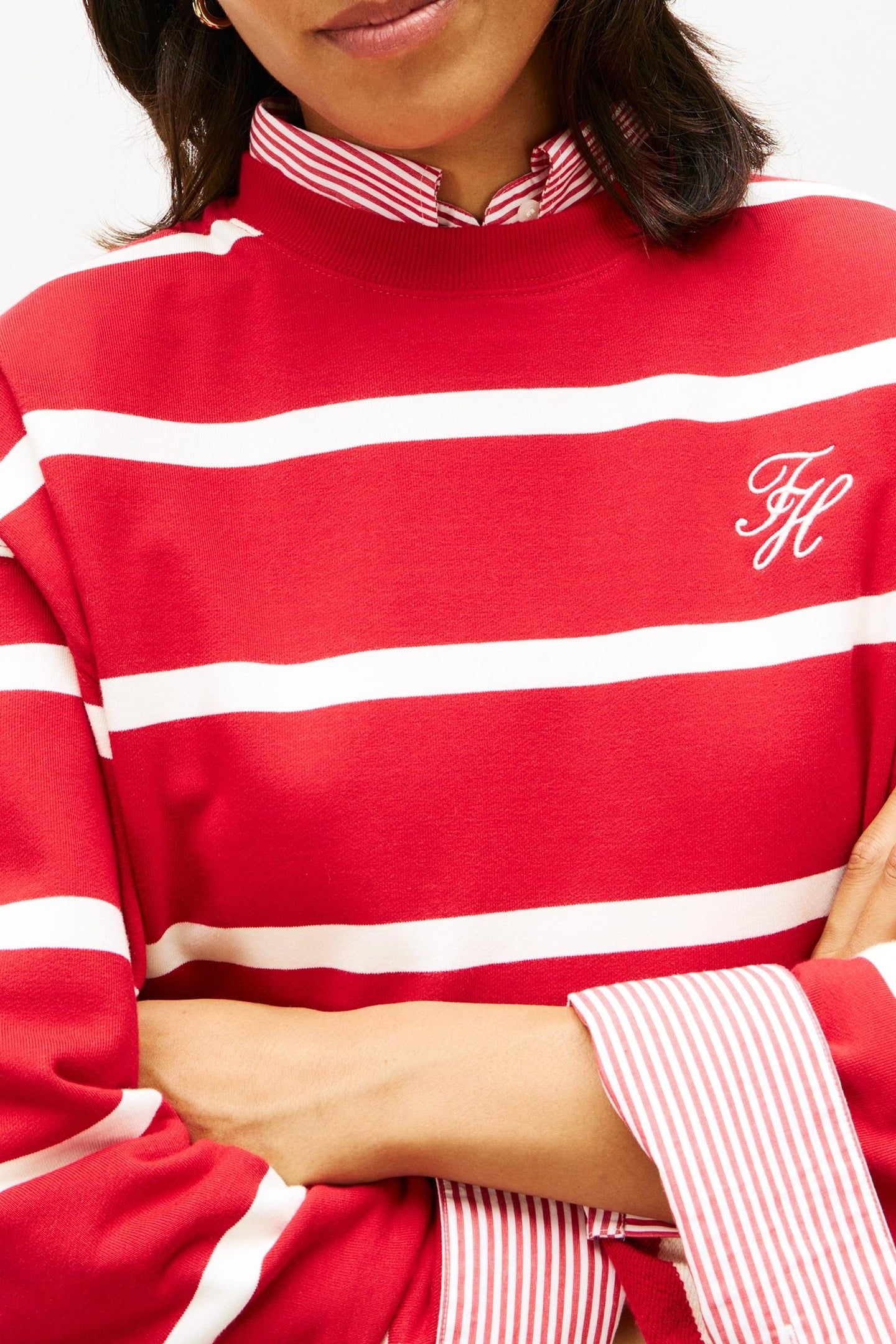 TH SCRIPT MODERN TERRY PRIMARY RED/CALICO 5