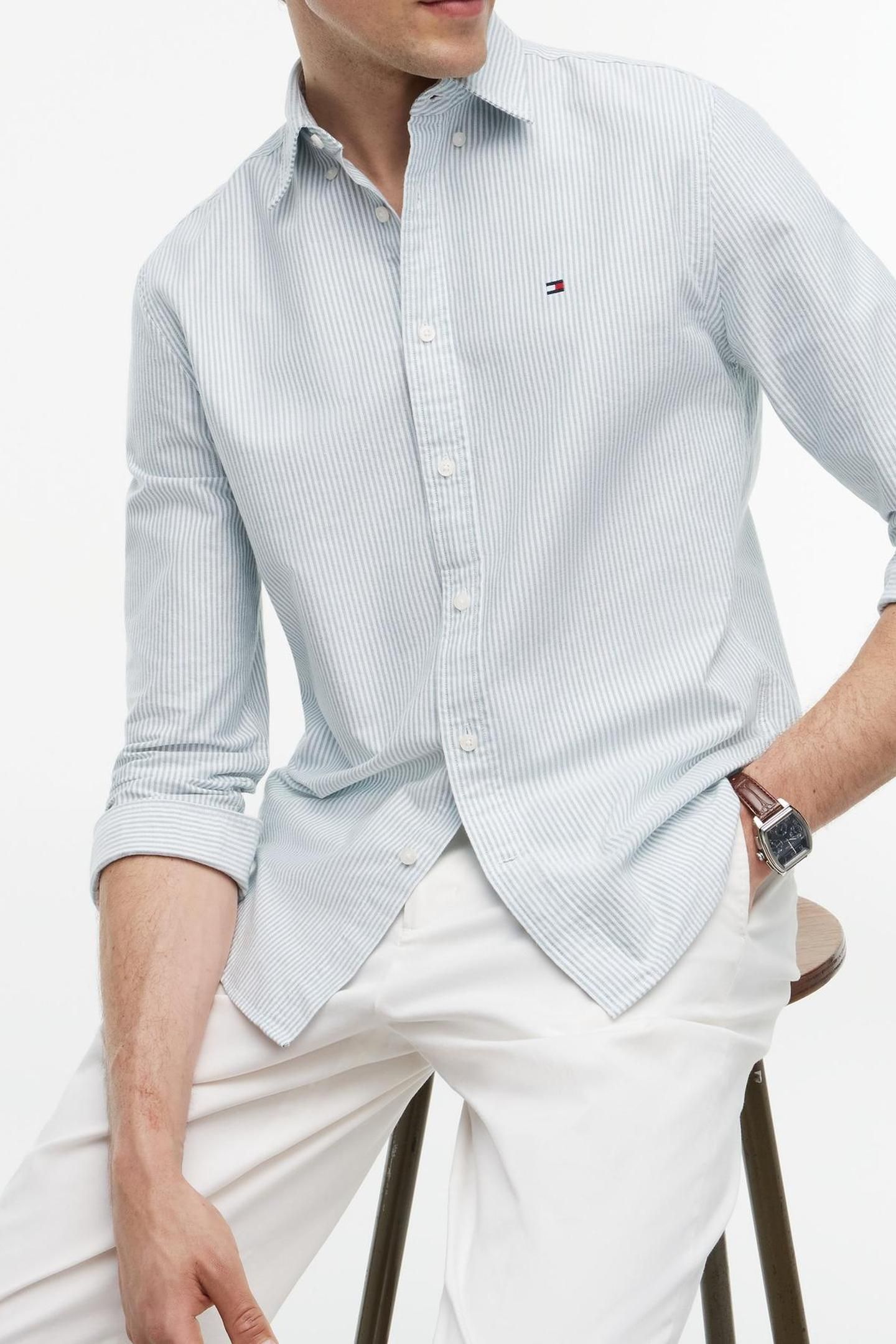 HERITAGE OXFORD STRIPE ORNAMENTAL GREEN/STRIPE 5