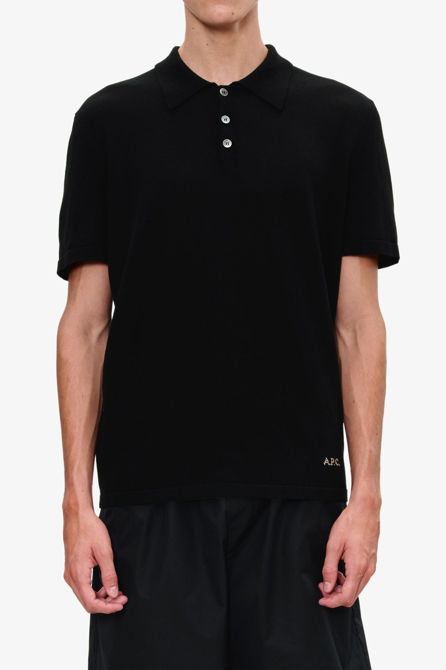 UNISEX POLO BLACK 1
