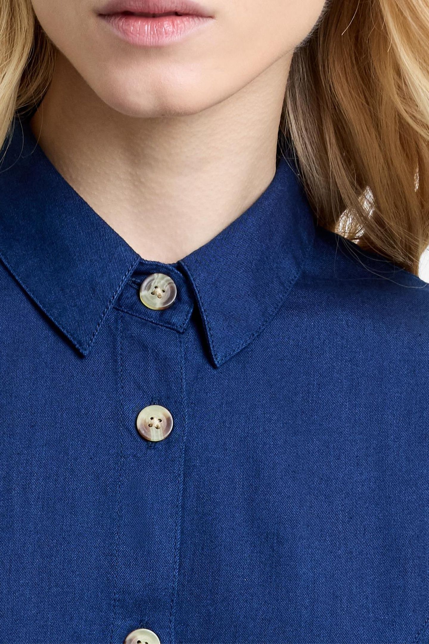 ZAVES CHAMBRAY BELTED MIDI DRS DARK WASH 4
