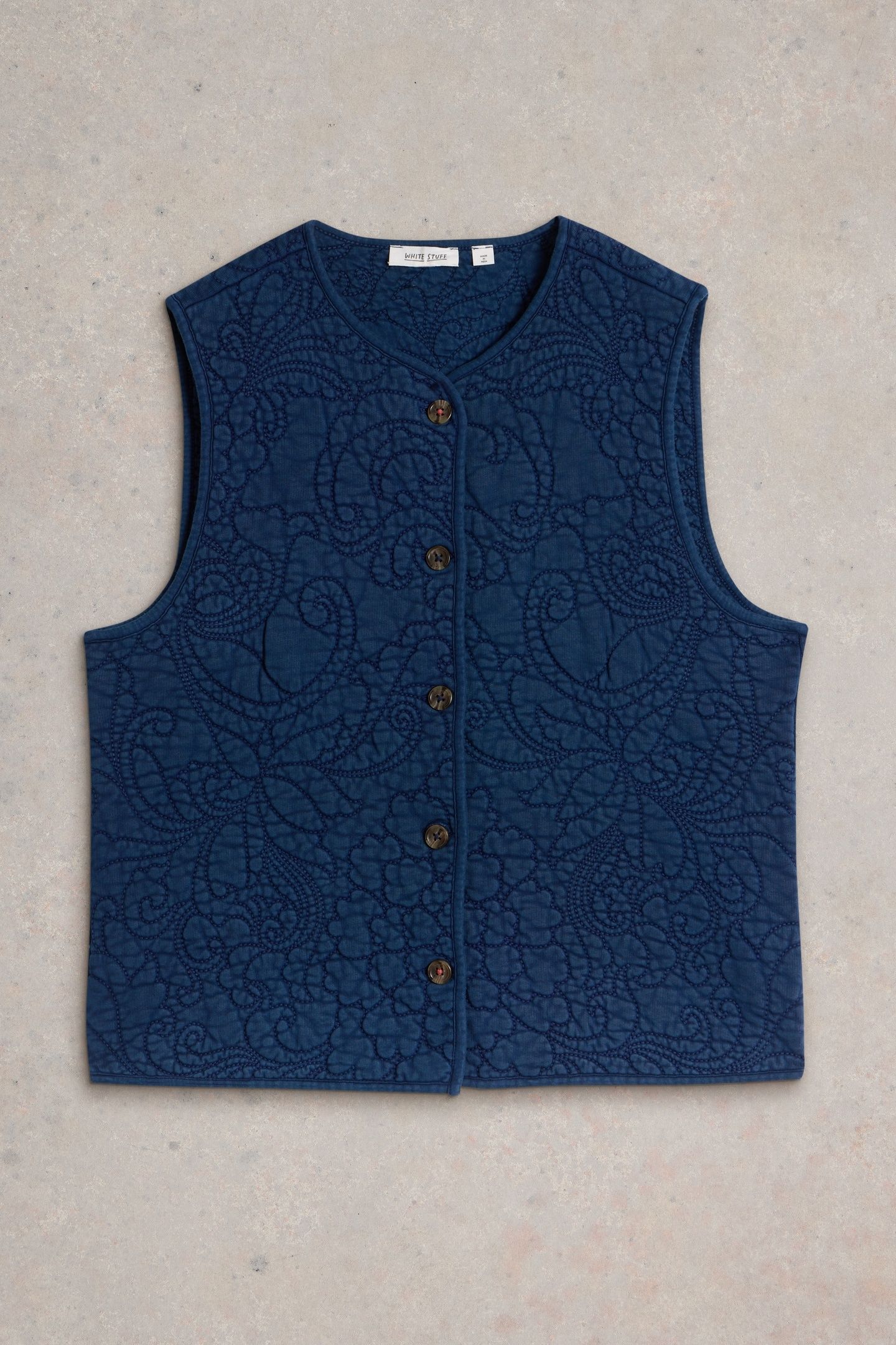DENNIE EMBROIDERED GILET DENIM MULTI 3