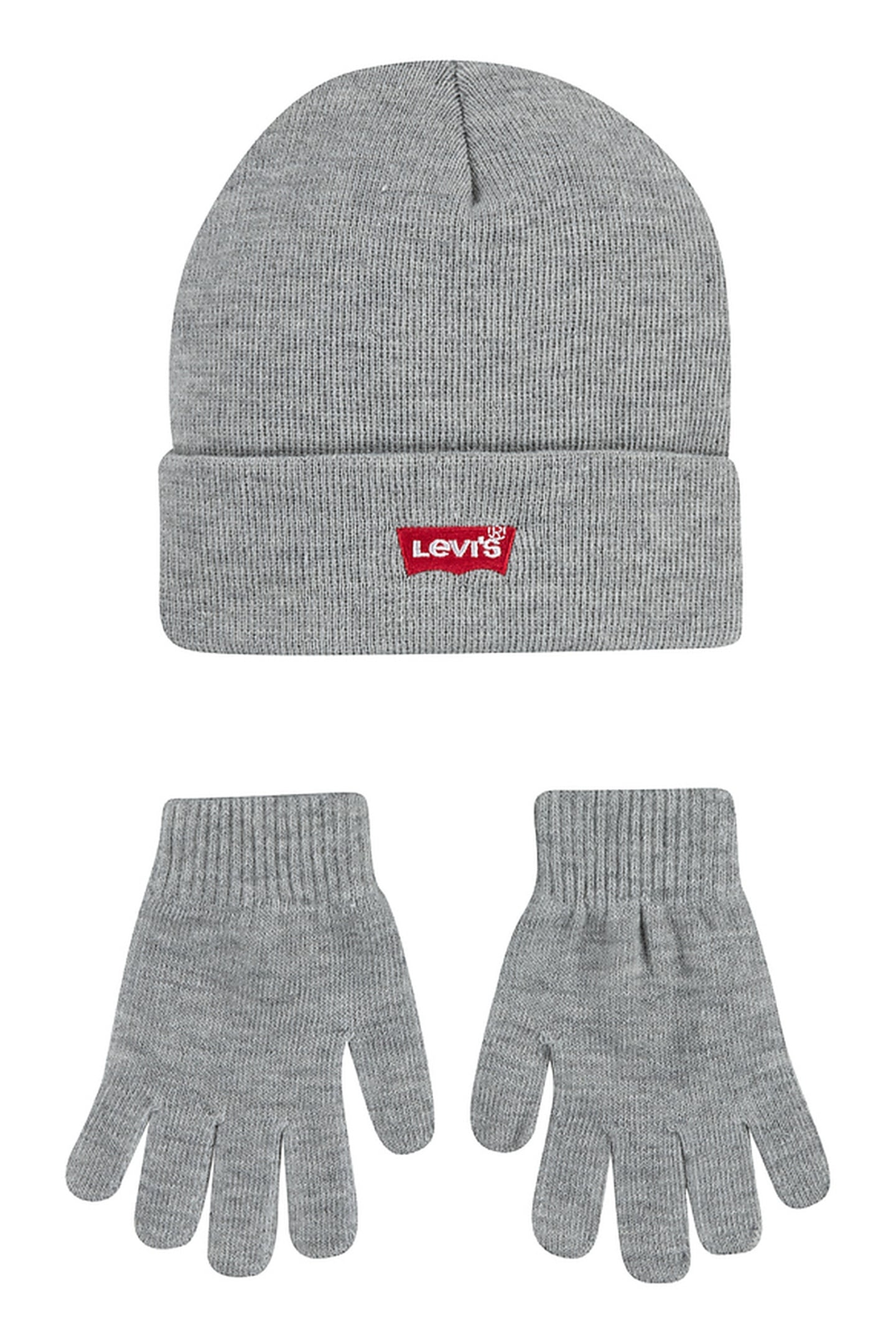 UNISEX CORE BATWING BEANIE/GLOVE SET DARK GREY HEATHER 1