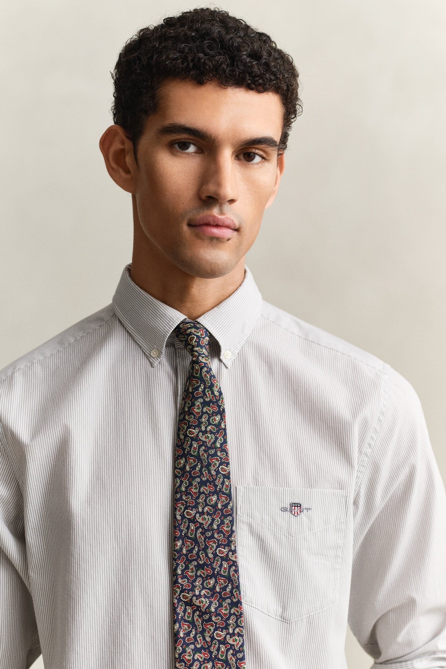 REG CLASSIC POPLIN BANKER SHIRT PEWTER GREY 5