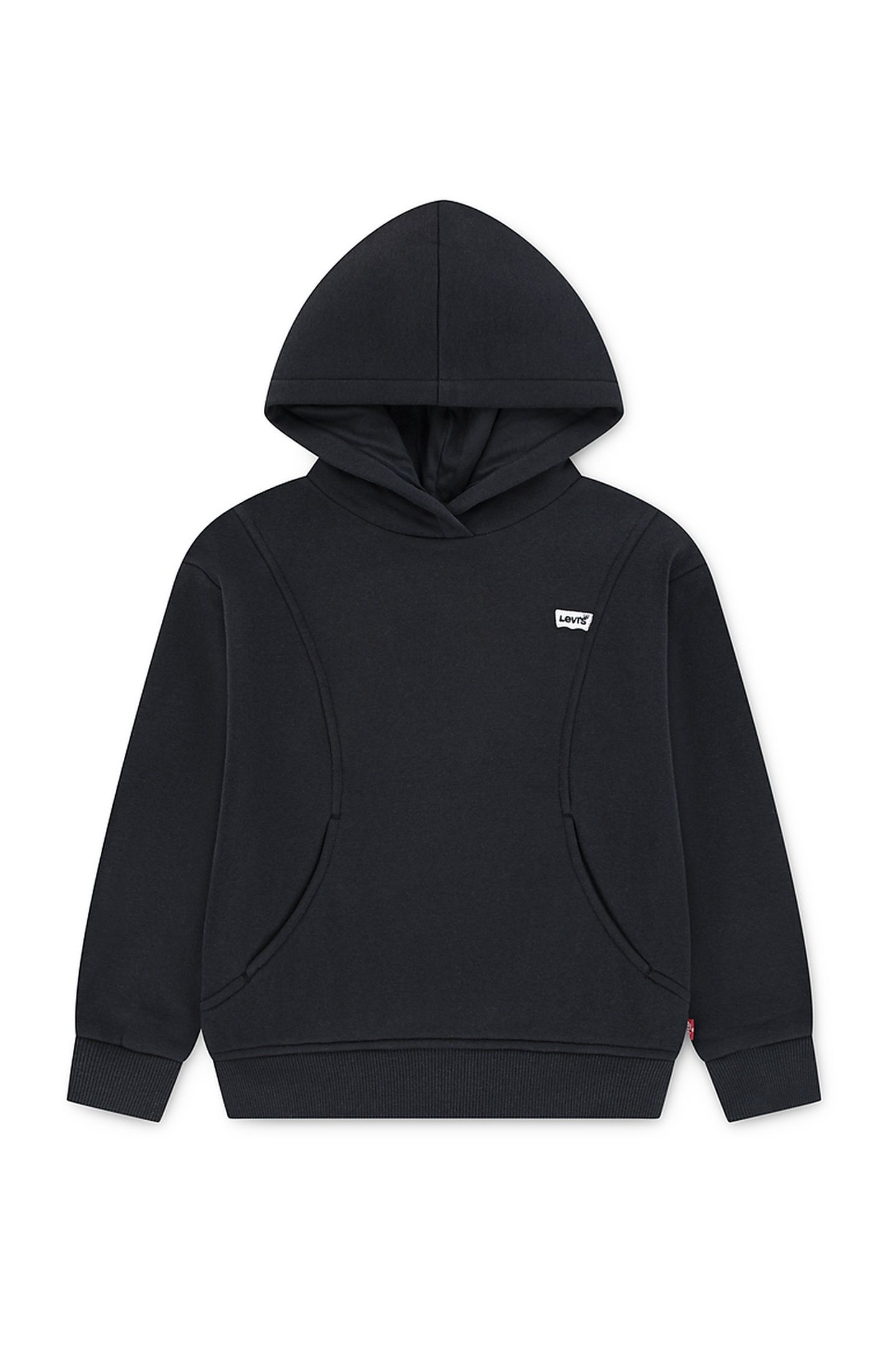 GIRLS BATWING PATCH HOODIE JET BLACK 1