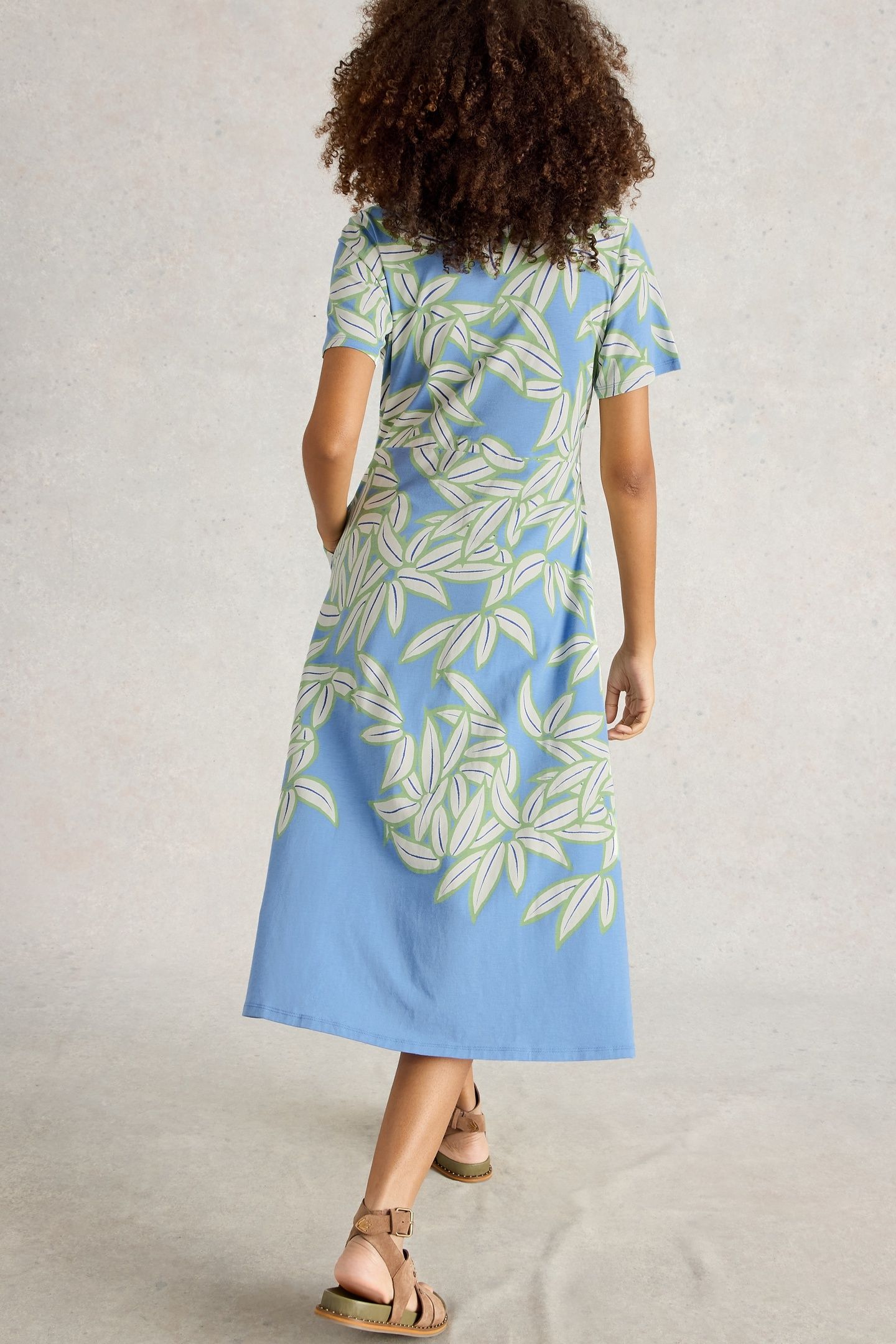 RUA JERSEY SHIRT DRESS BLUE PRINT 3