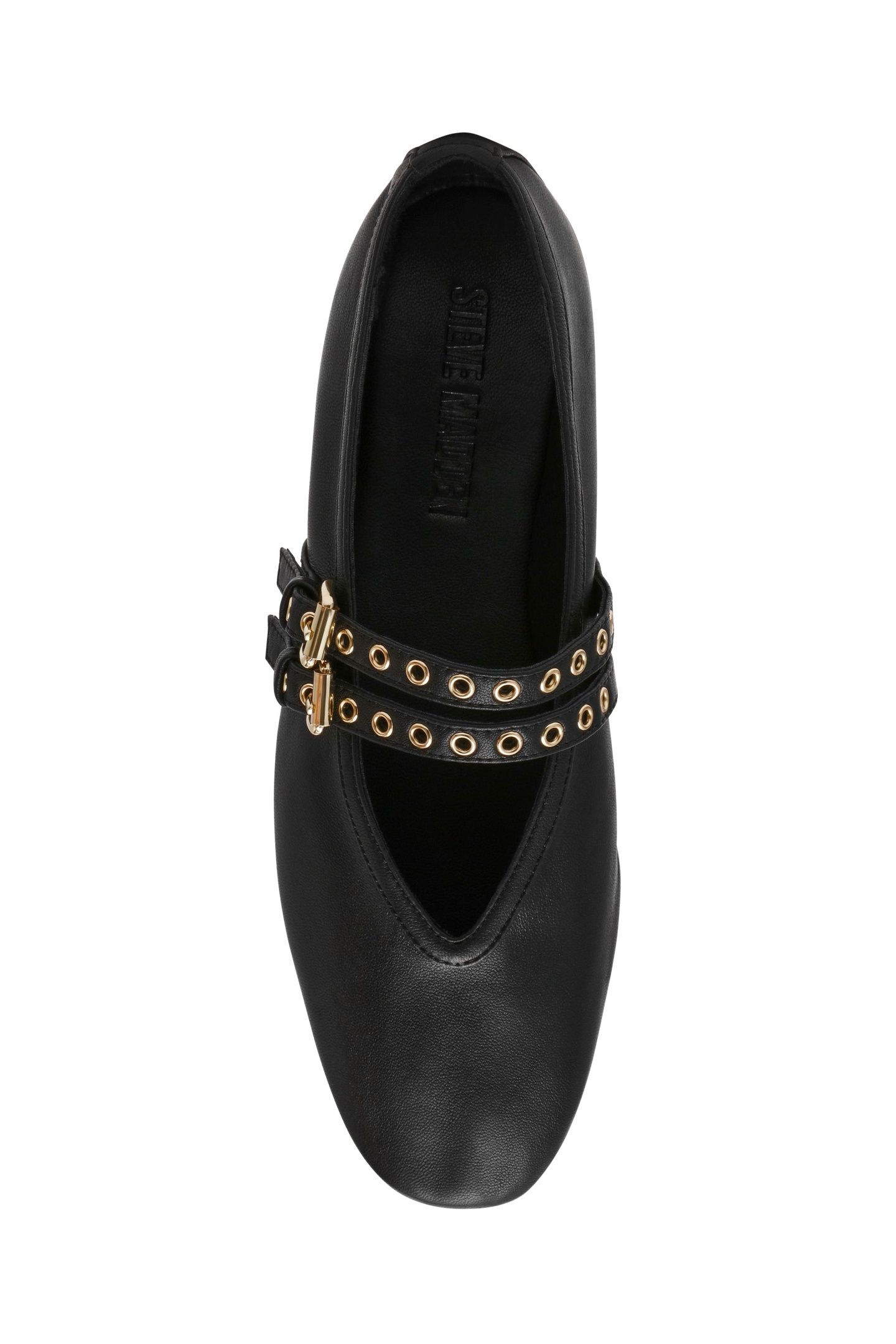 LYDIA FLAT SHOES BLACK LEATHER 6