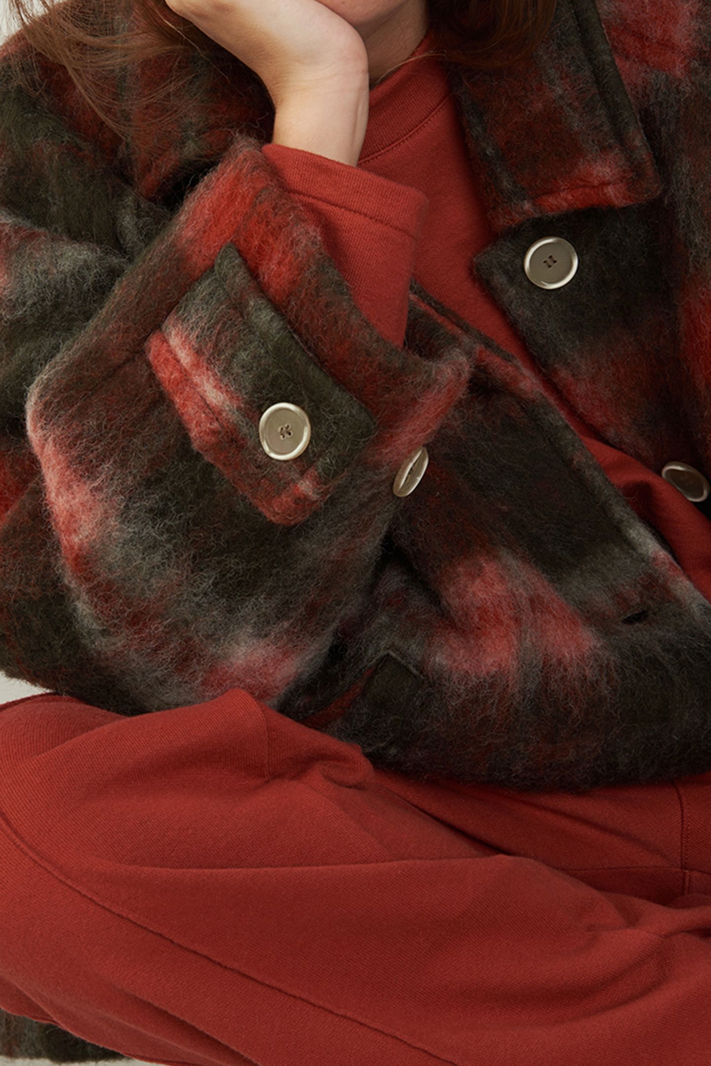 GEOMARK COAT KAKI TARTAN 6