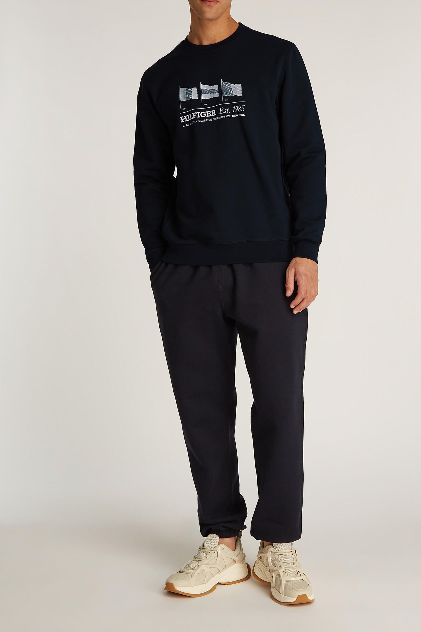 HILFIGER FLAGS CREWNECK DESERT SKY 3