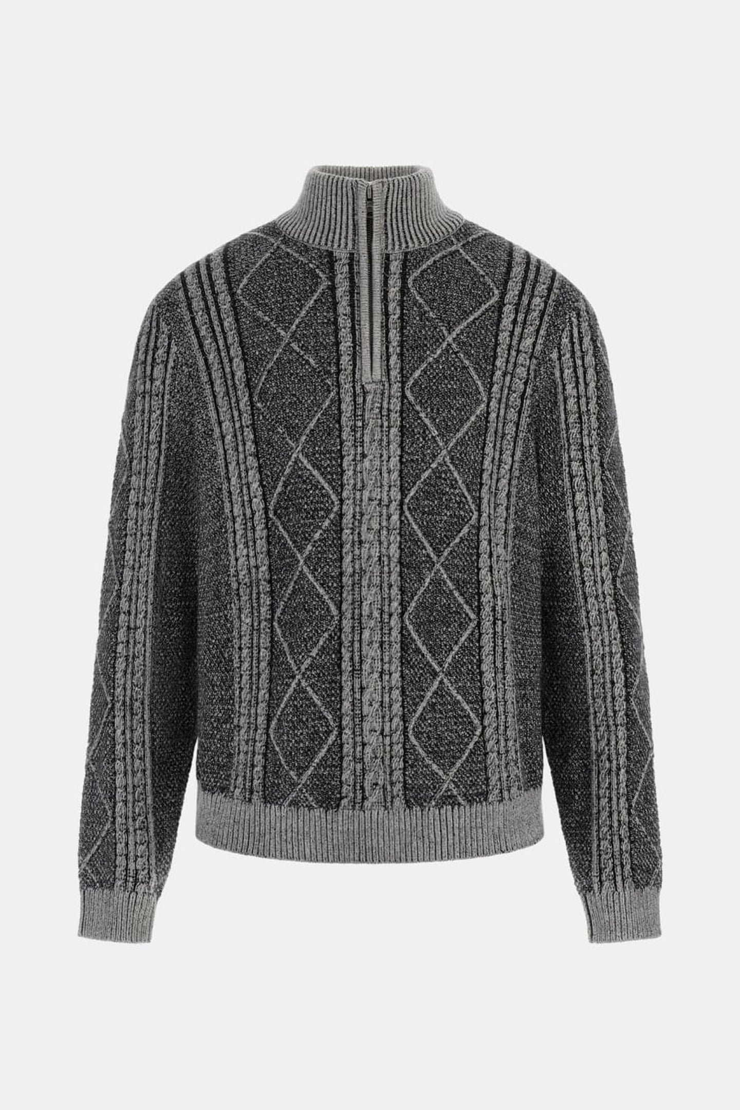 LS 1/2 ZIP MN NOEL C JET BLACK MULTI 4