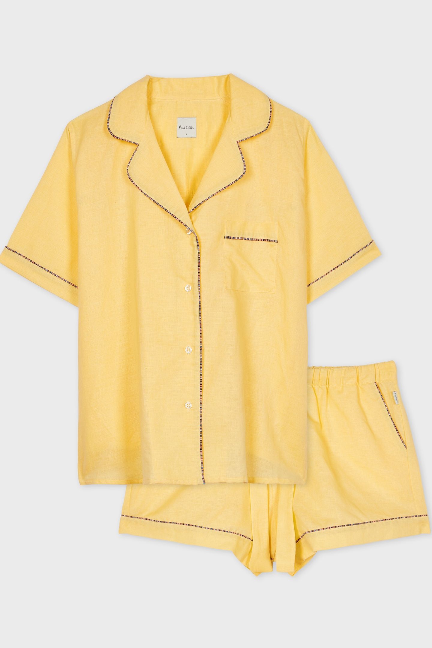 WOMEN PYJAMA SHRT SIG PIP YELLOW 1
