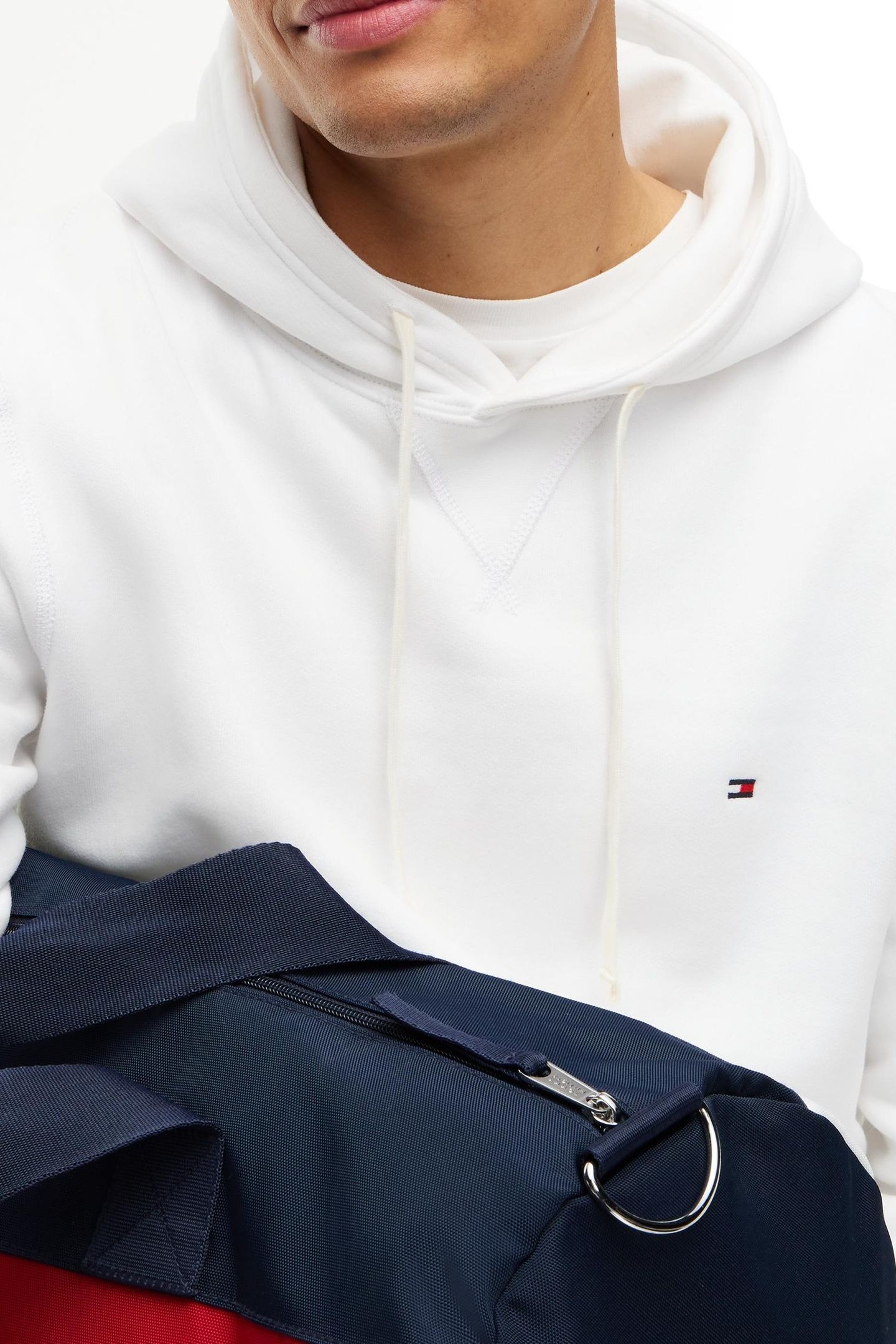 ESSENTIAL FLEECE HOODIE WHITE 8