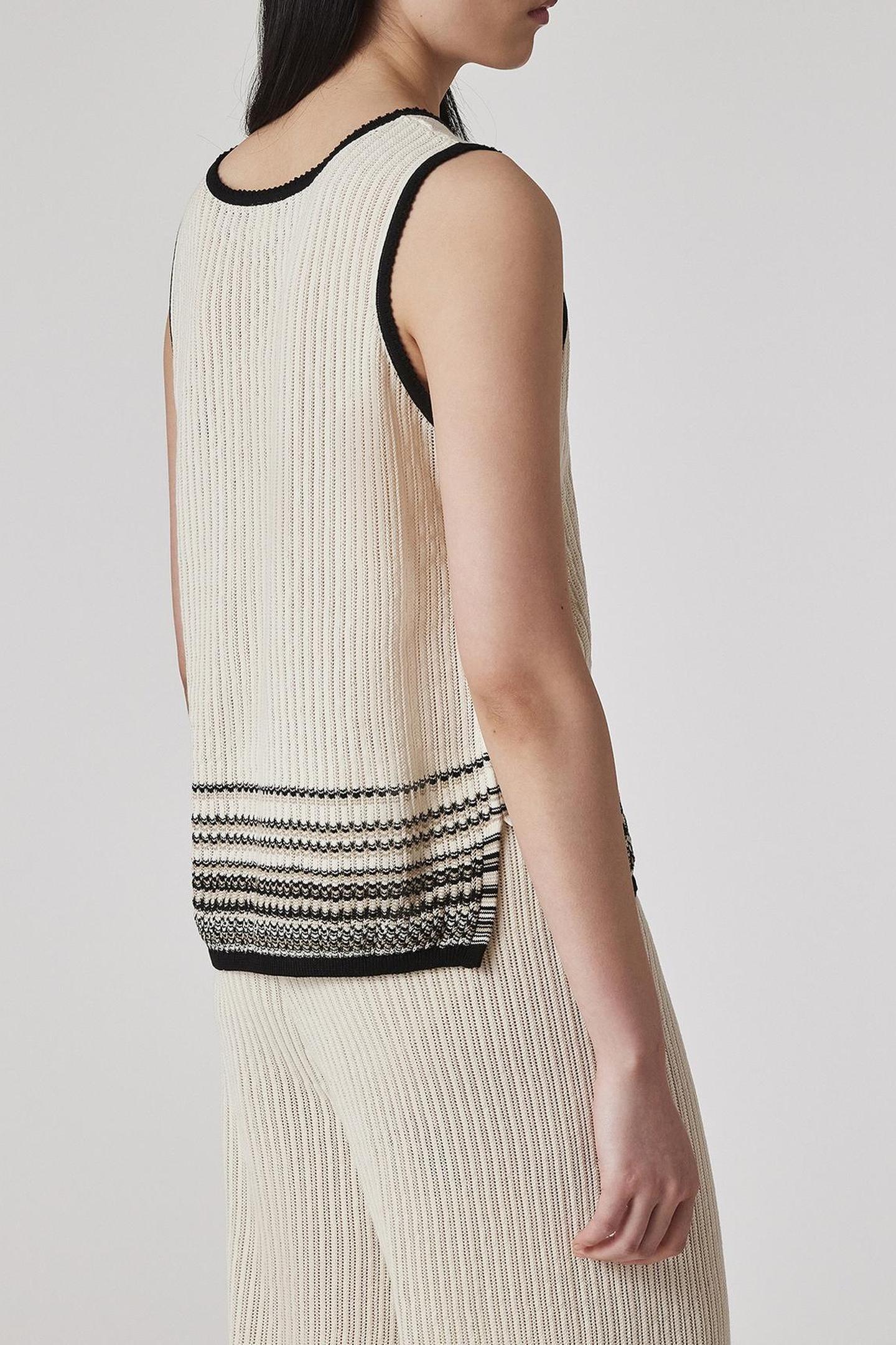 WOMENS KNITTED VEST ICE WHITE 5