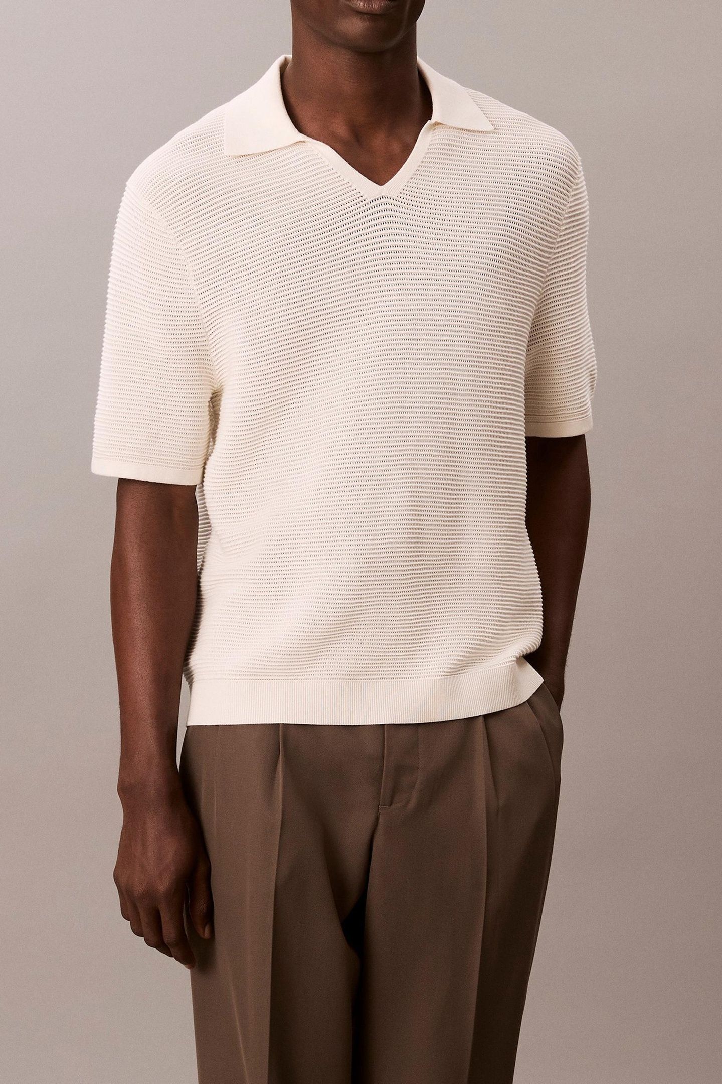 SS SNOWY TECH KNIT JUMPER TOFU 1
