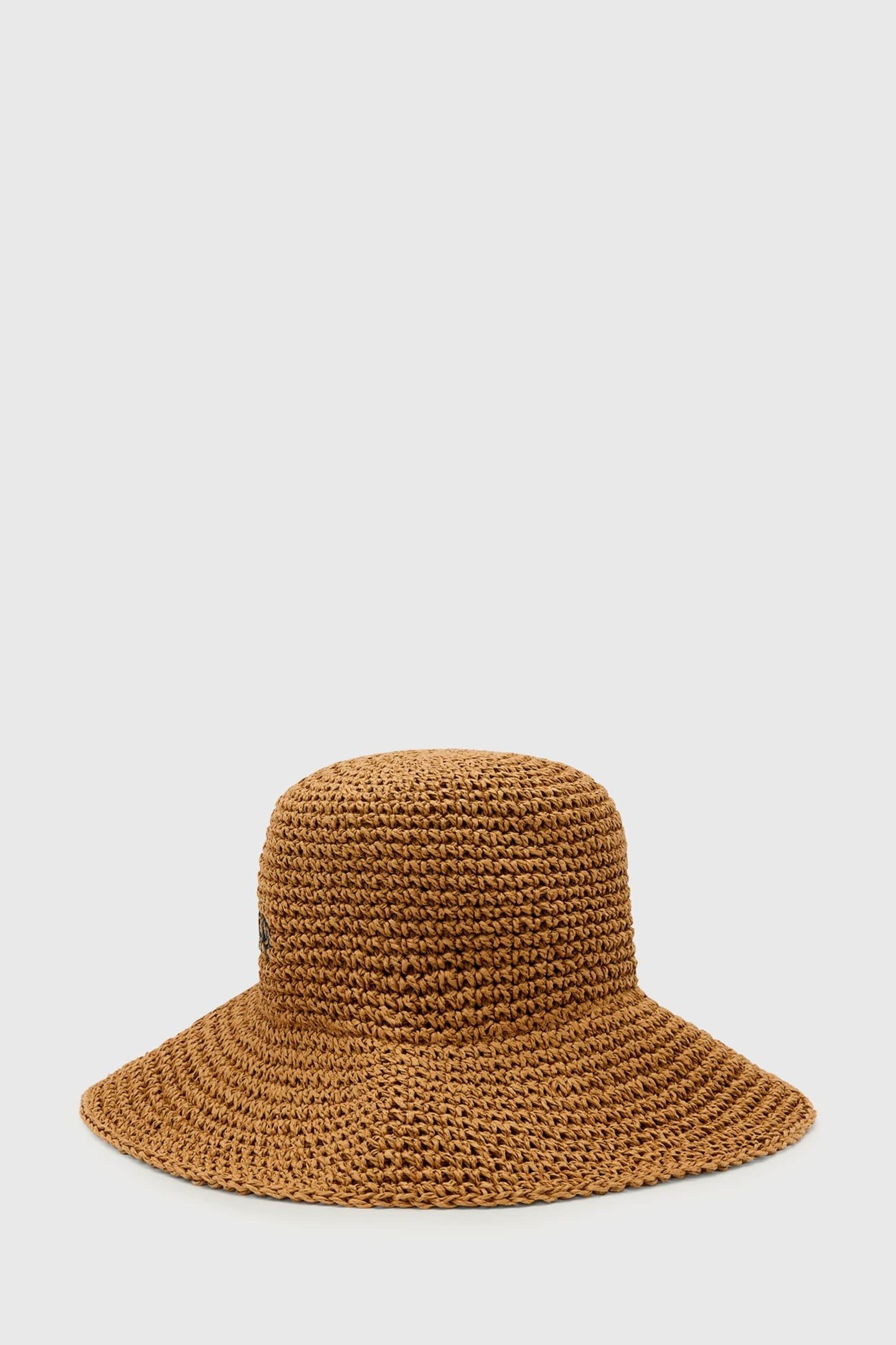 ELI STRAW BUCKET HAT COGNAC BROWN 3