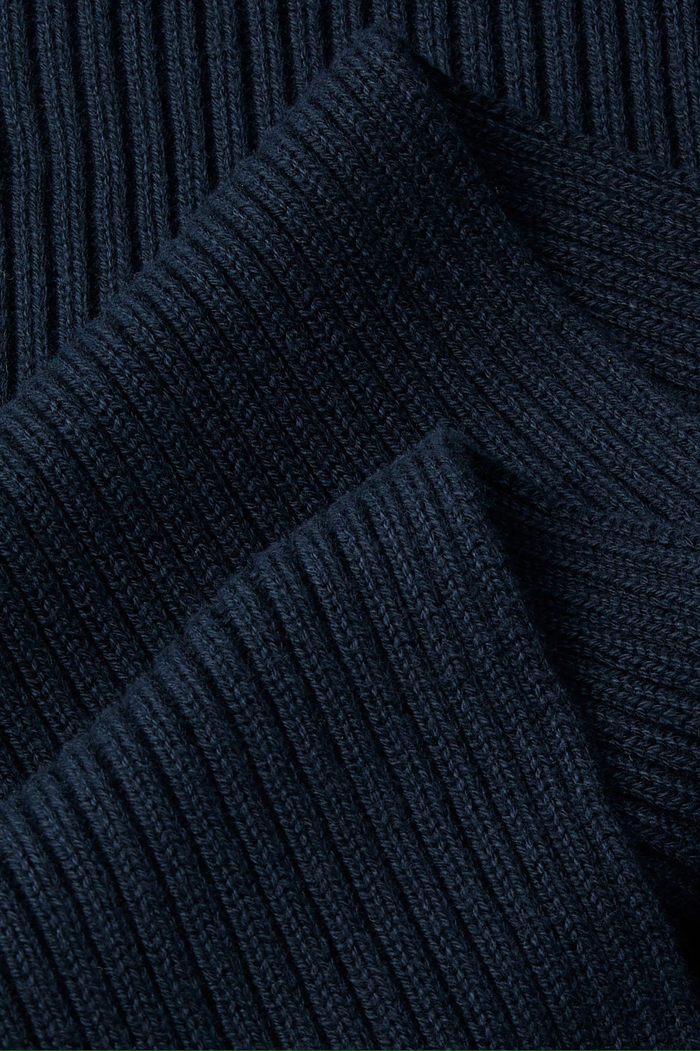 PATCH CHUNKY RIB COTTON SCARF BLACK 4
