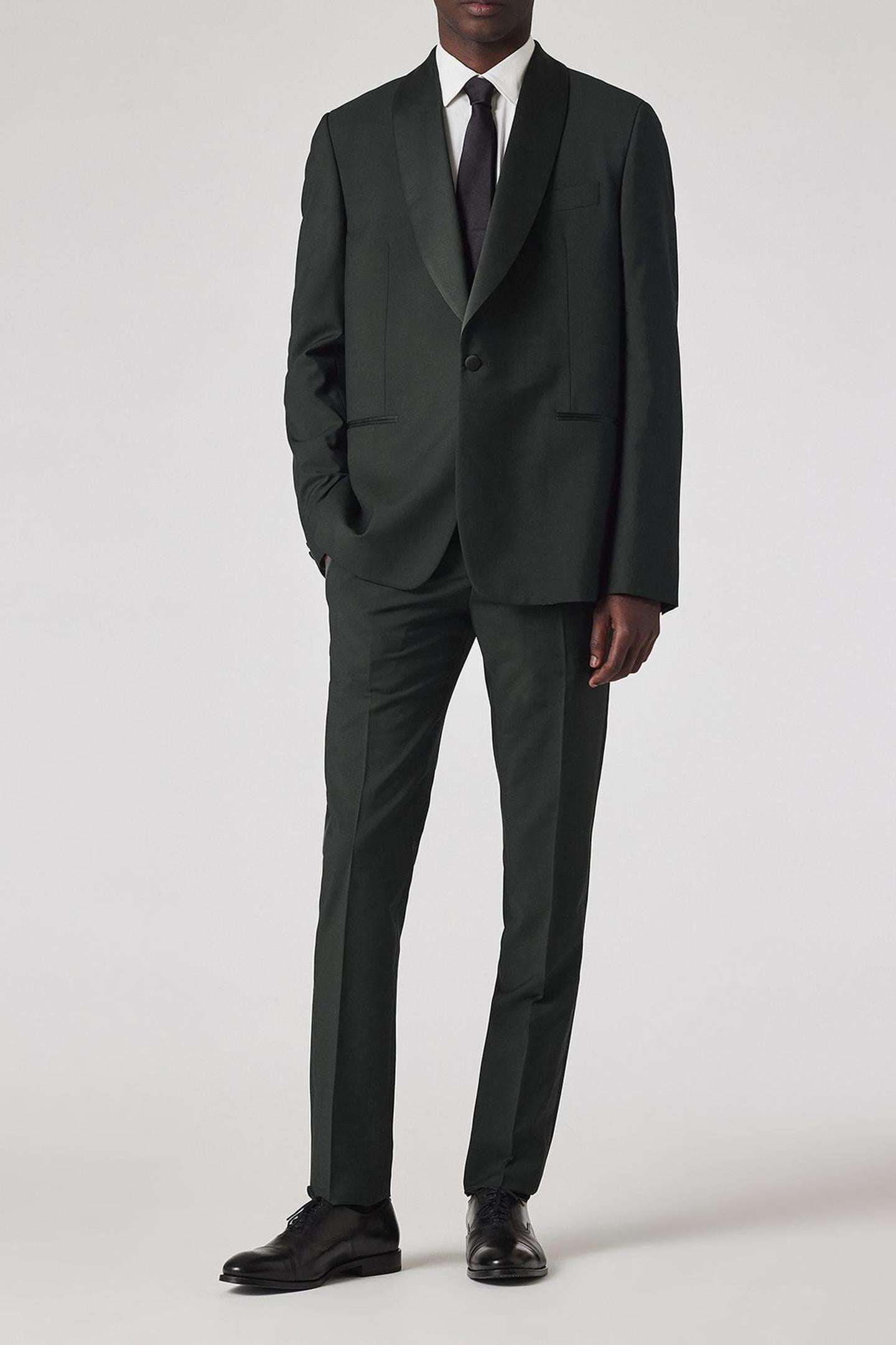MENS SLIM FIT TROUSER VERY DARK GREEN 2