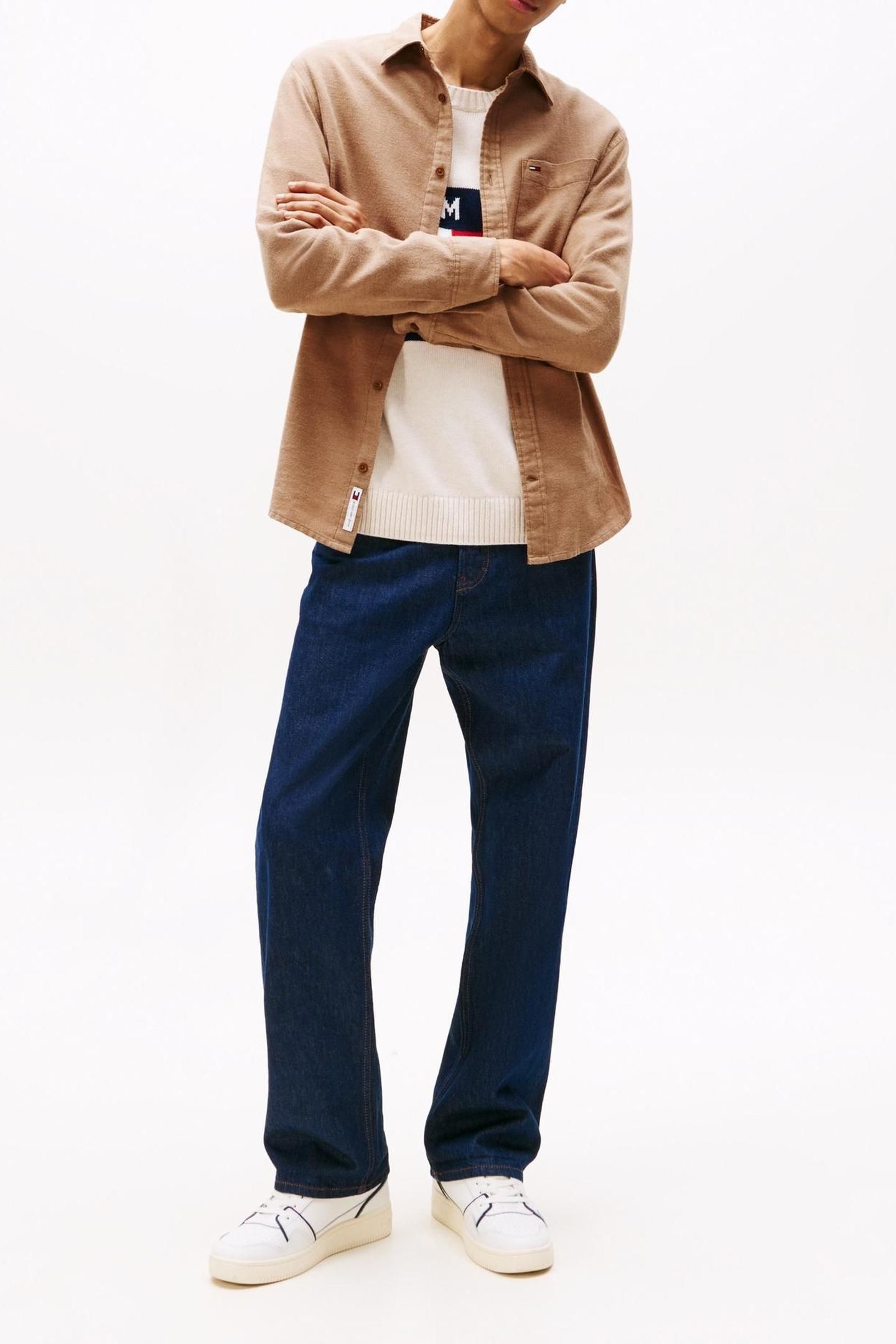 TJM REG FLANNEL SHIRT PECAN NUT 3