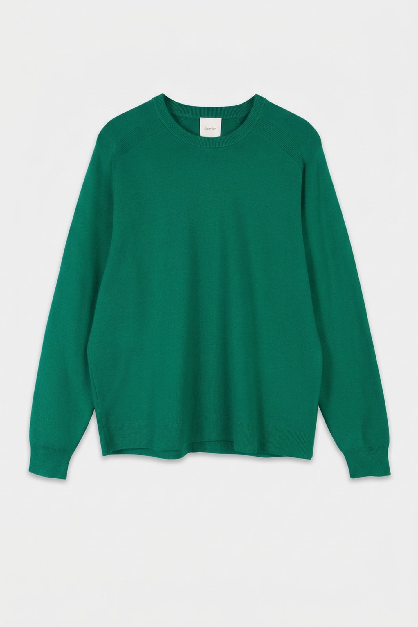 LS SNOWY TECH KNIT CREWNECK DECO GREEN 3
