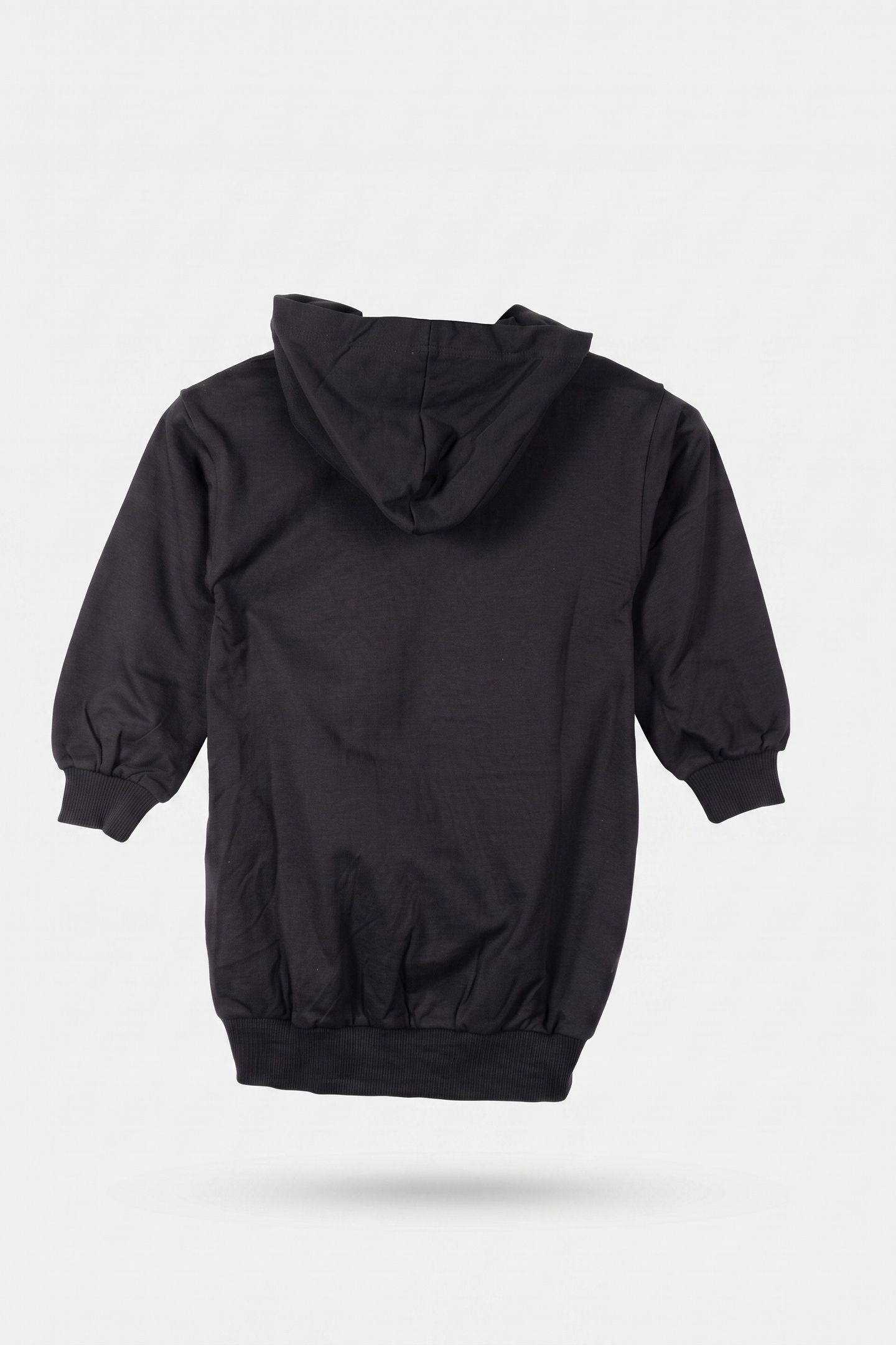 GIRL'S HOODIE DRESS WITH LOGO EMBROIDERY BLACK 3