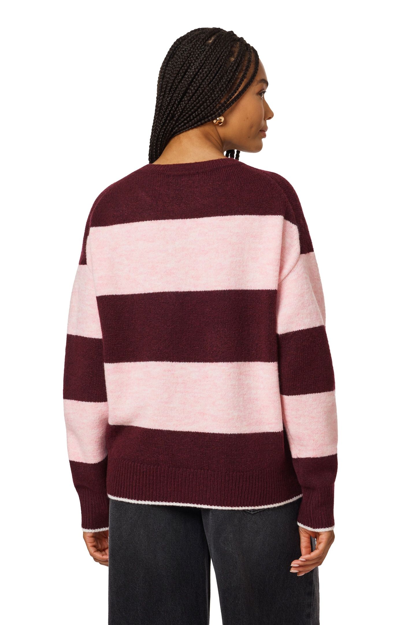 PULLOVER SWEATER FIG/ ROSE DUST HEATHER 8