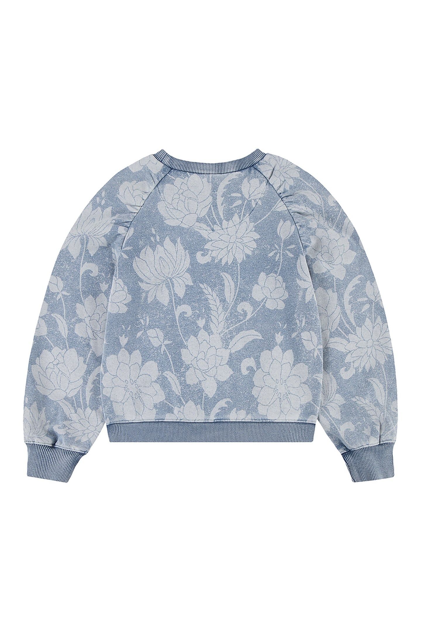 GIRLS DISCHARGE MEET AND GREET TOP INDIGO LIGHT FLORAL 2
