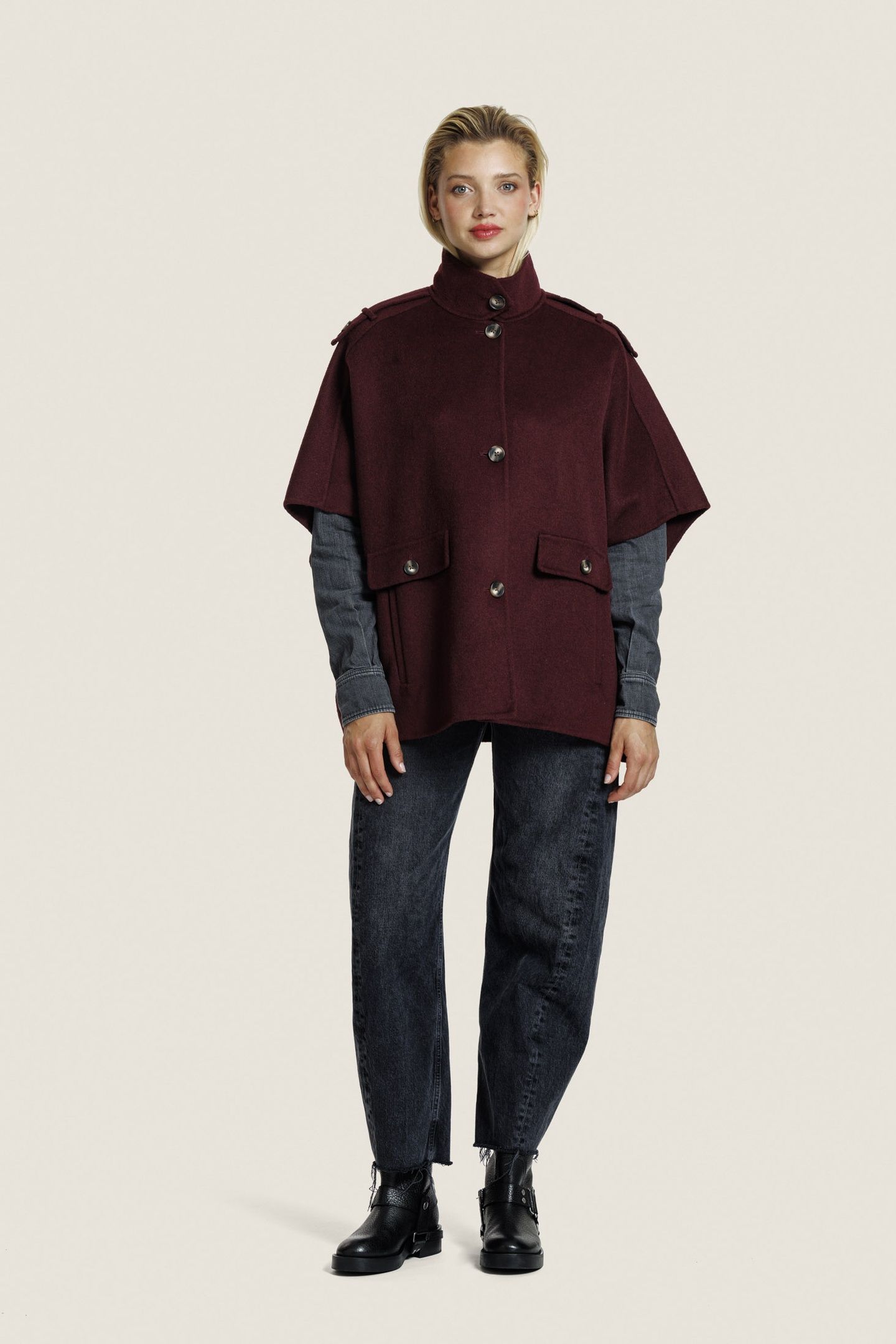 FRENKIE WOOL JACKET BURGUNDY 2