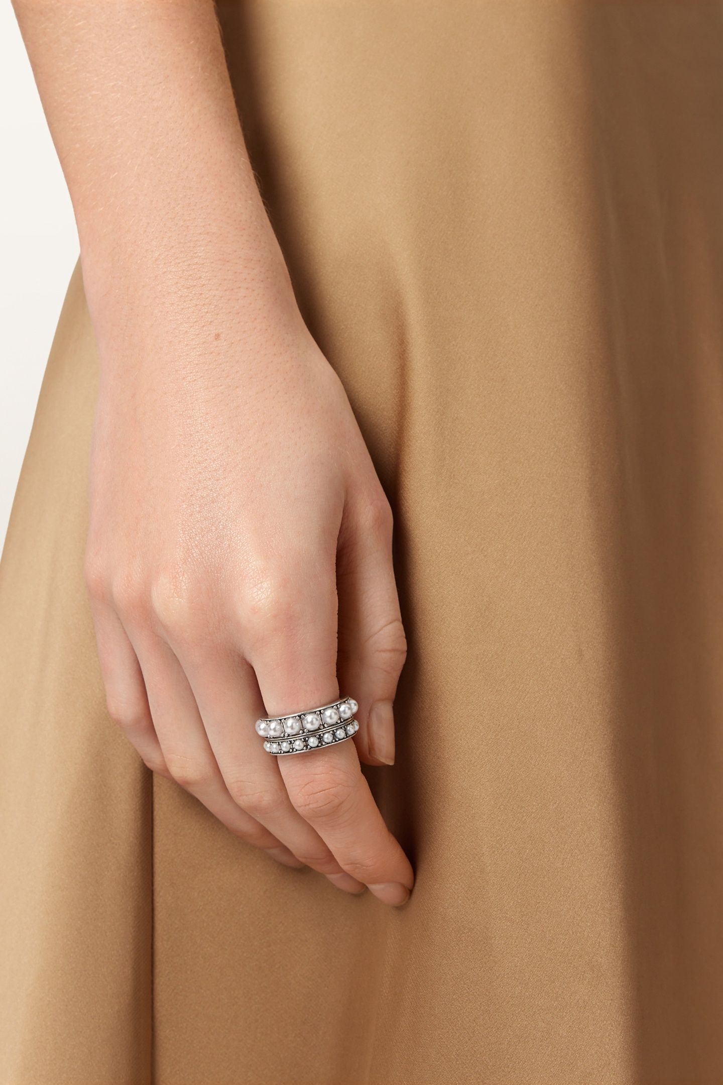 NELLIE RING SET WARM SILVER 3