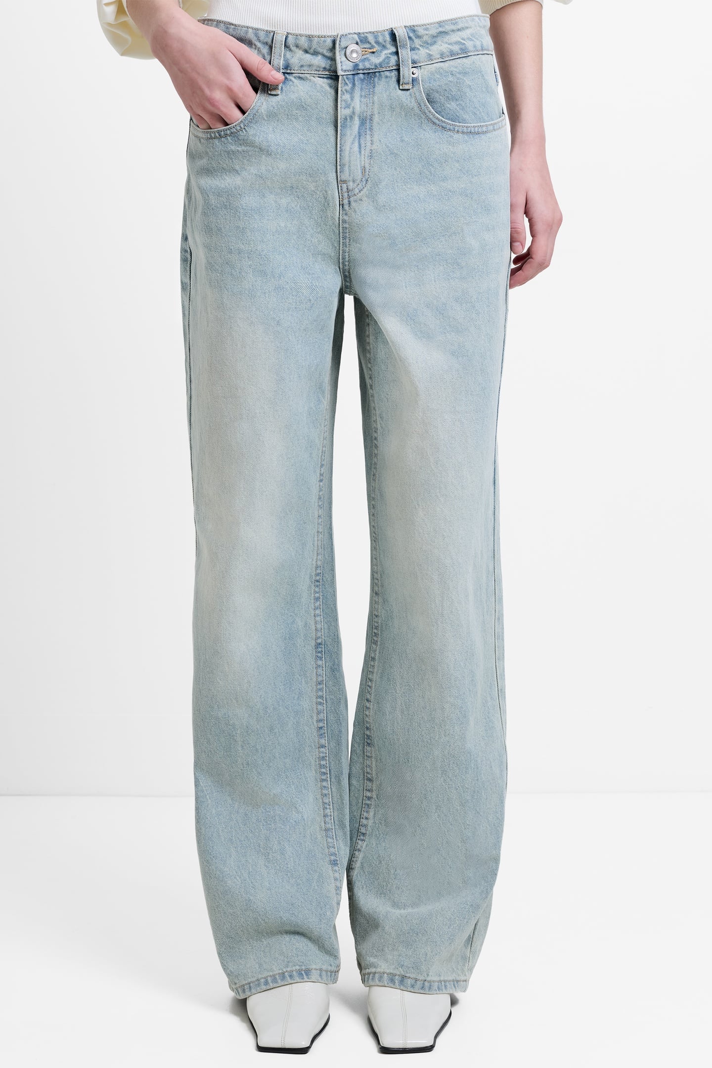 DALLAS DENIM STRAIGHT LEG JEAN BLUE BEIGE 2