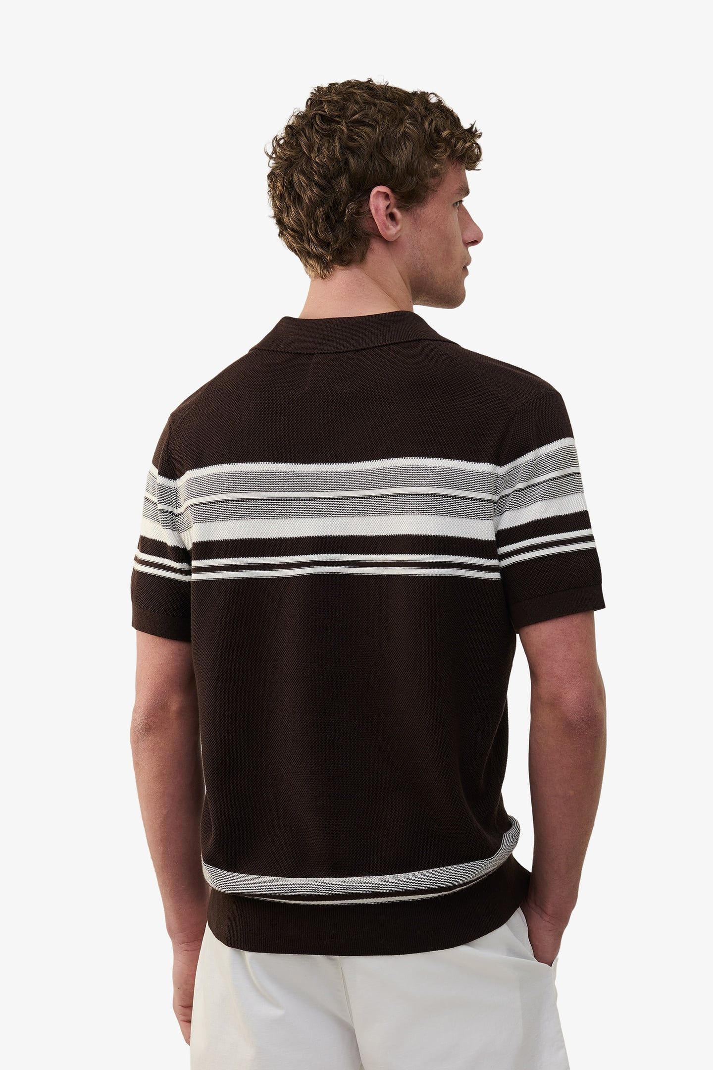 ETHAN COTTON STRIPE DARK BROWN 2