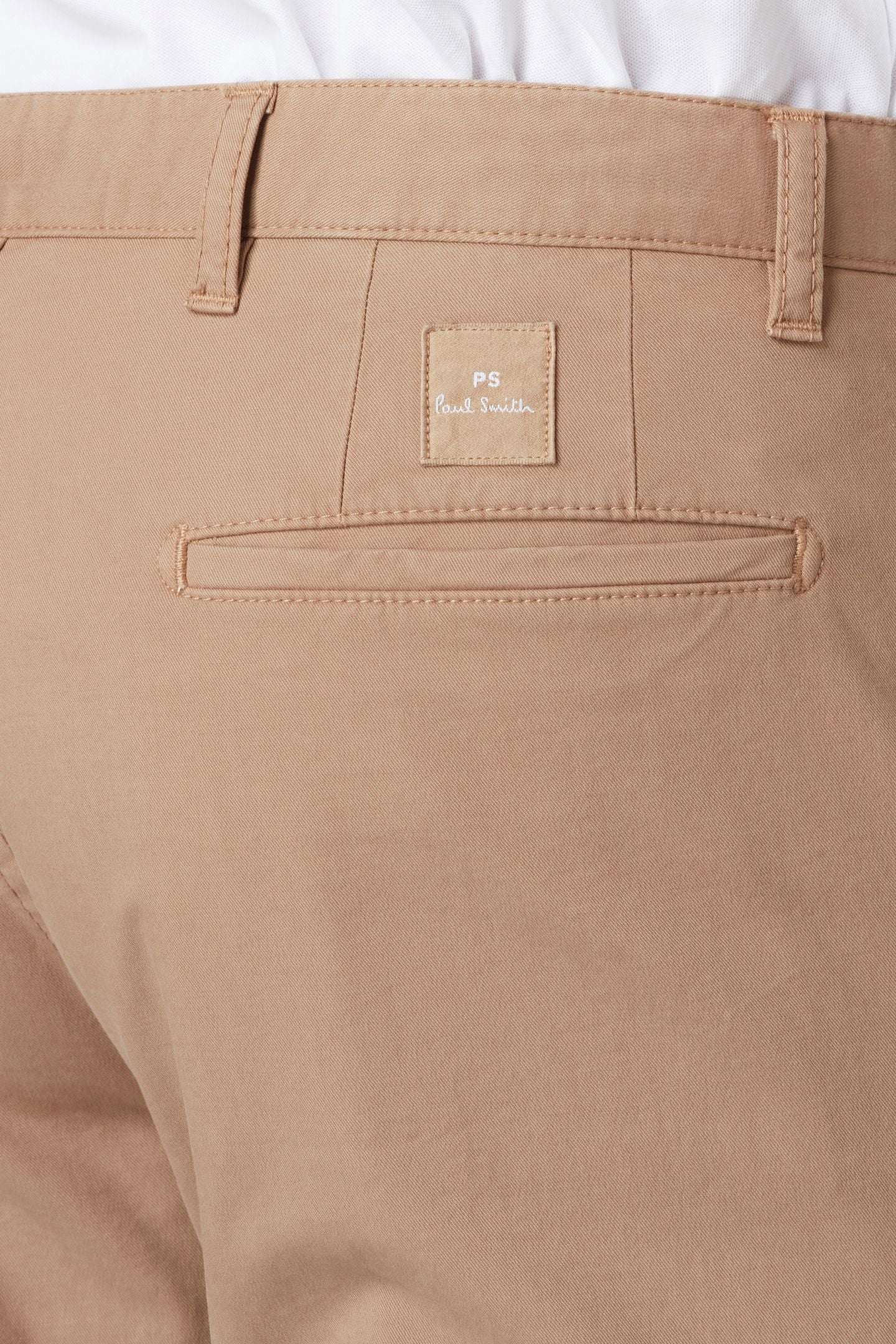MENS SLIM FIT STITCHED CHINO CAMEL 4