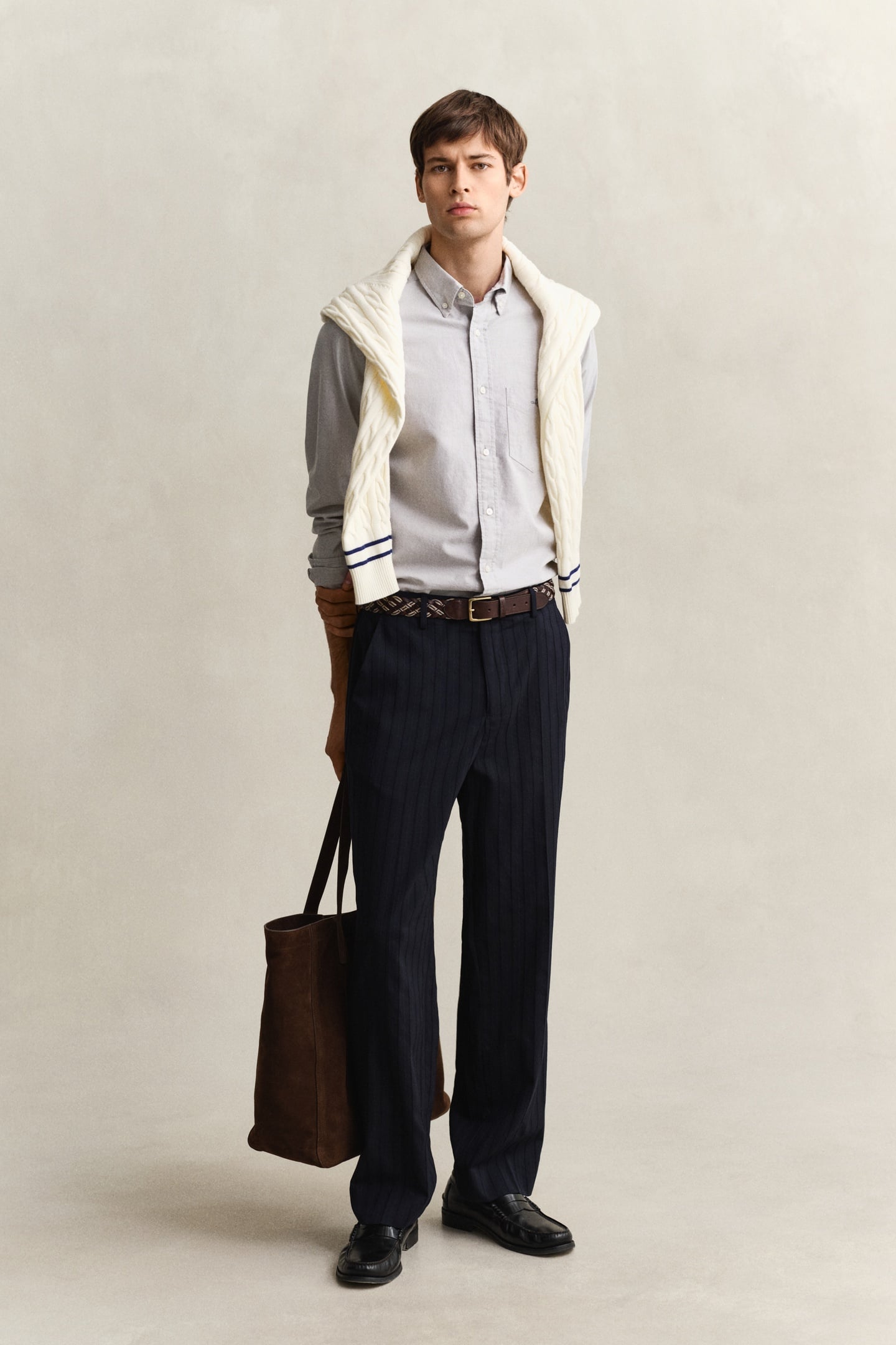 REG CLASSIC OXFORD SHIRT PEWTER GREY 3