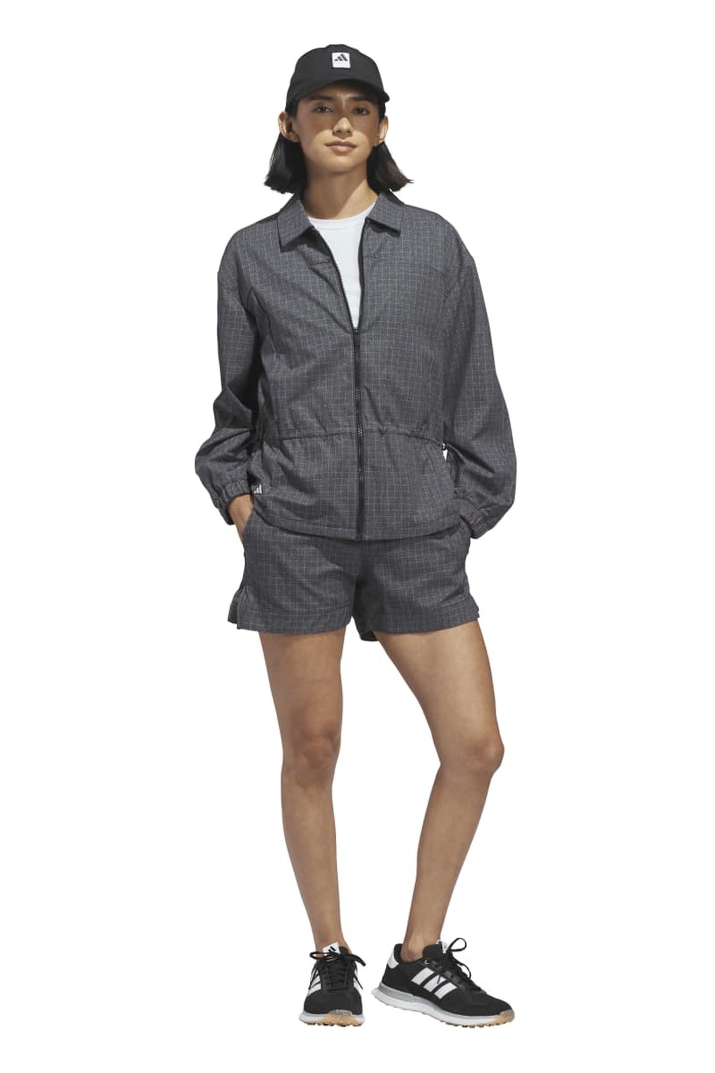 ULTIMATE365+ PEPLUM GRID JACKET BLACK 3