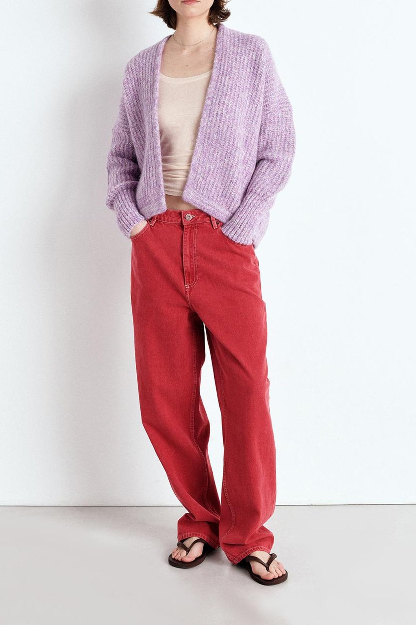 EAST CARDIGAN LILAS MOULINE 1