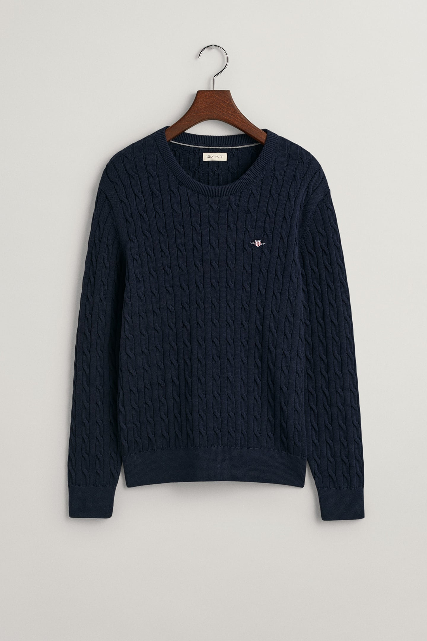 TEEN UNISEX SHIELD COTTON CABLE C-NECK EVENING BLUE 4