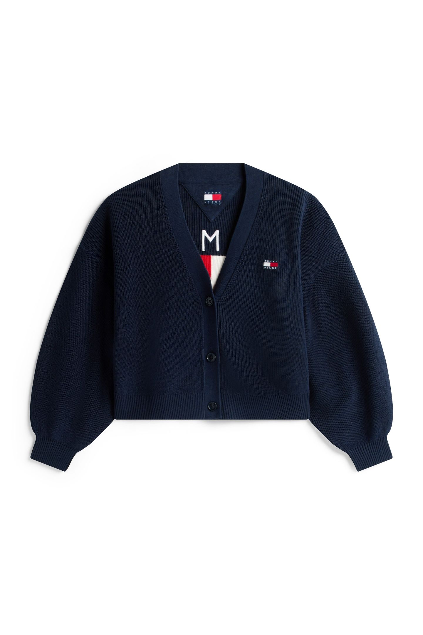 TJW FLAG BADGE CARDIGAN DARK NIGHT NAVY 4