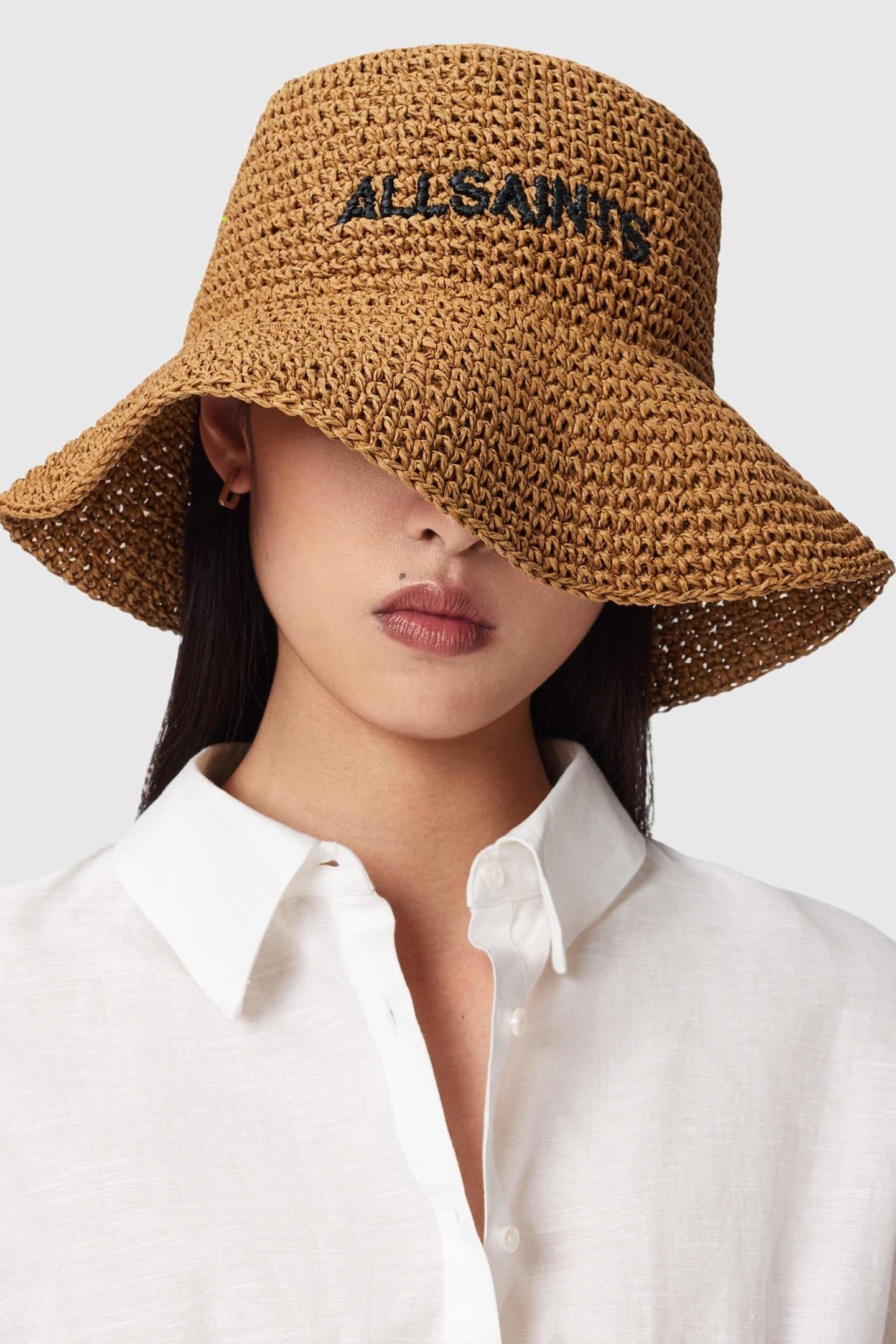 ELI STRAW BUCKET HAT COGNAC BROWN 2